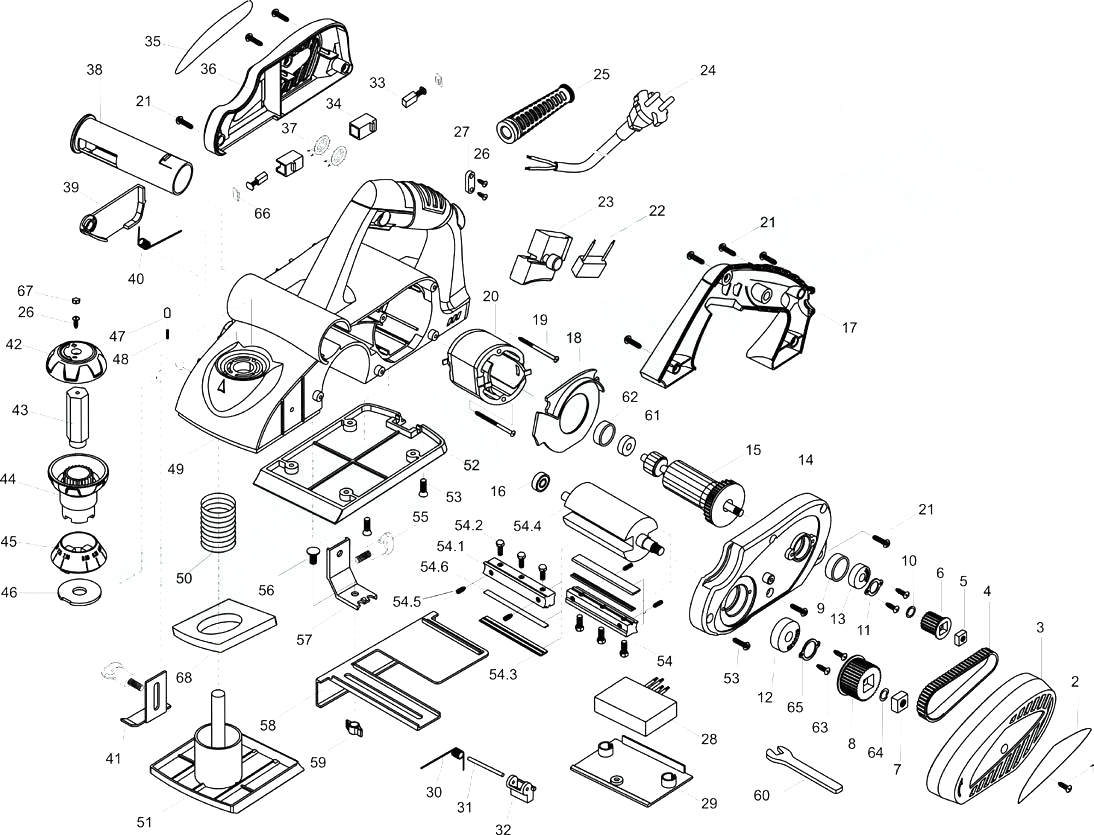 Рубанок Интерскол Р-102/1100ЭМ (С 05.06.2008 ГОДА ДО 28.02.2009 ГОДА)