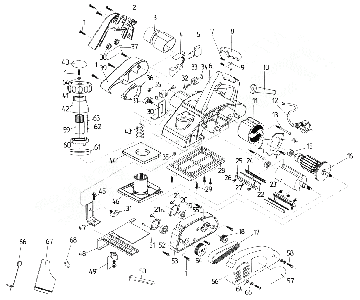 Рубанок Интерскол Р-82/710 (С 01.10.2008 ГОДА)