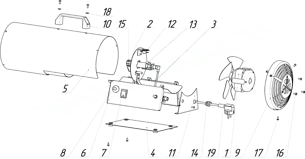 Калорифер Интерскол ТПГ-10 (С 01.07.2014 ГОДА) (ОБЩАЯ)