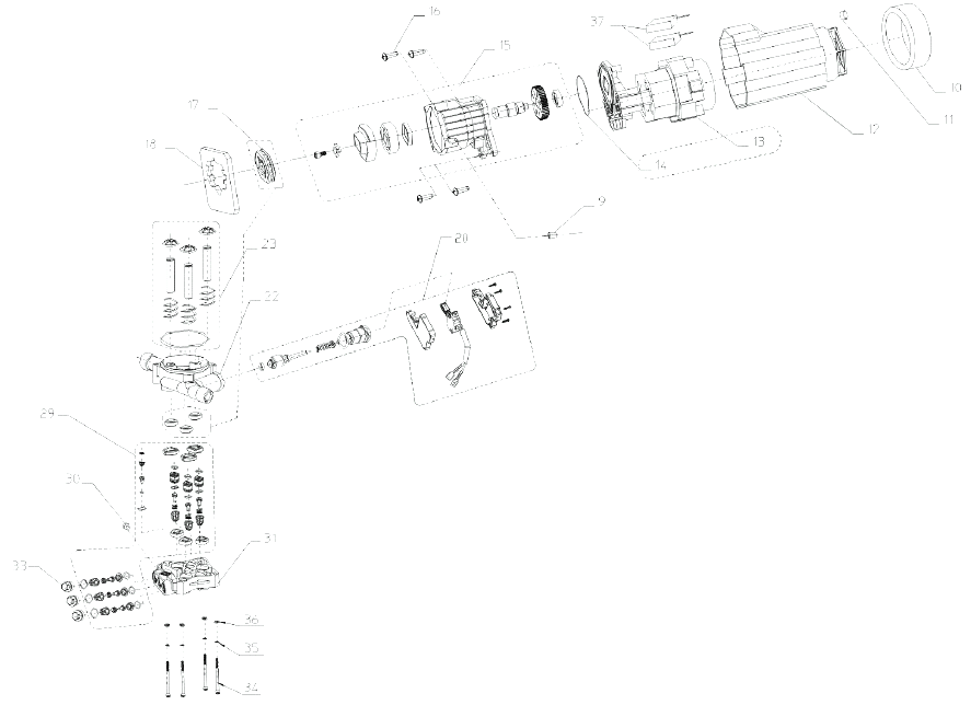 Мойка Интерскол АМ-130/1700 (С 15.02.2011 ГОДА) (ПОМПА И ЭЛЕКТРОДВИГАТЕЛЬ)