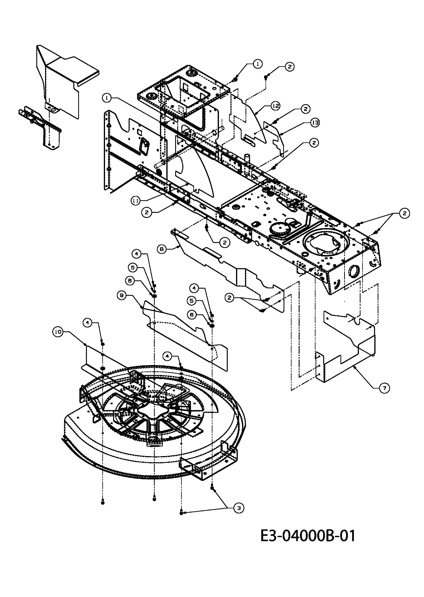 MTD Артикул 13AH783A600 (год выпуска 2009). Крышкаs frame