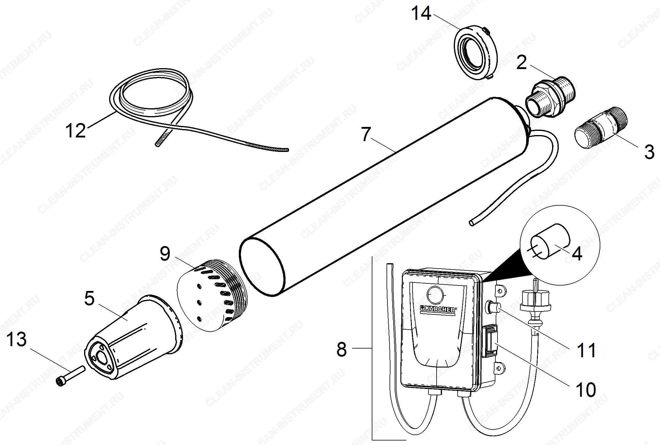 Перечень запасных деталей BP 4 Deep Well (5.973-046.0)