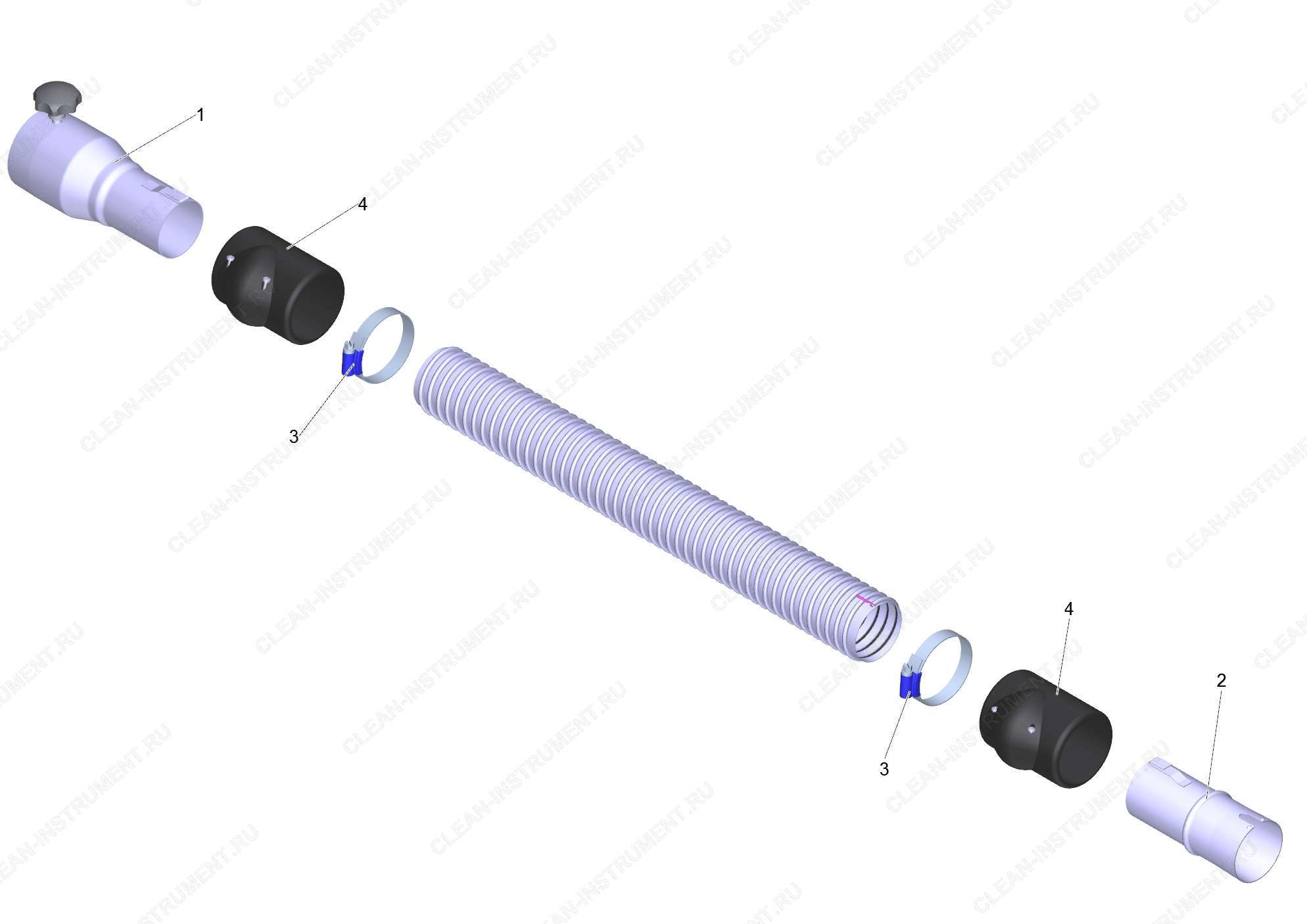 Всасывающий шланг ME-PU el. DN42 5m (6.907-305.0)