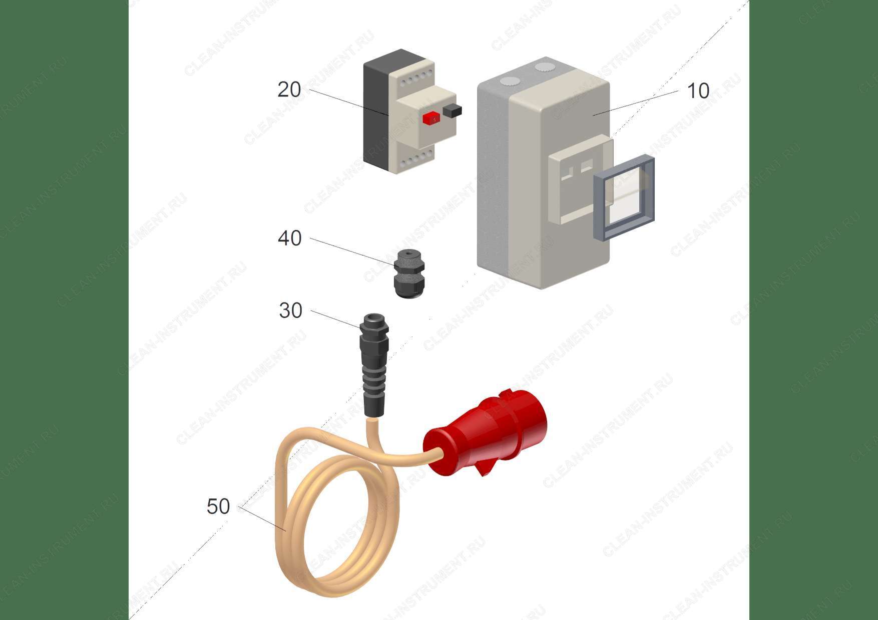 Корпус с комплект кабеля Typ B; 1,5kW IE