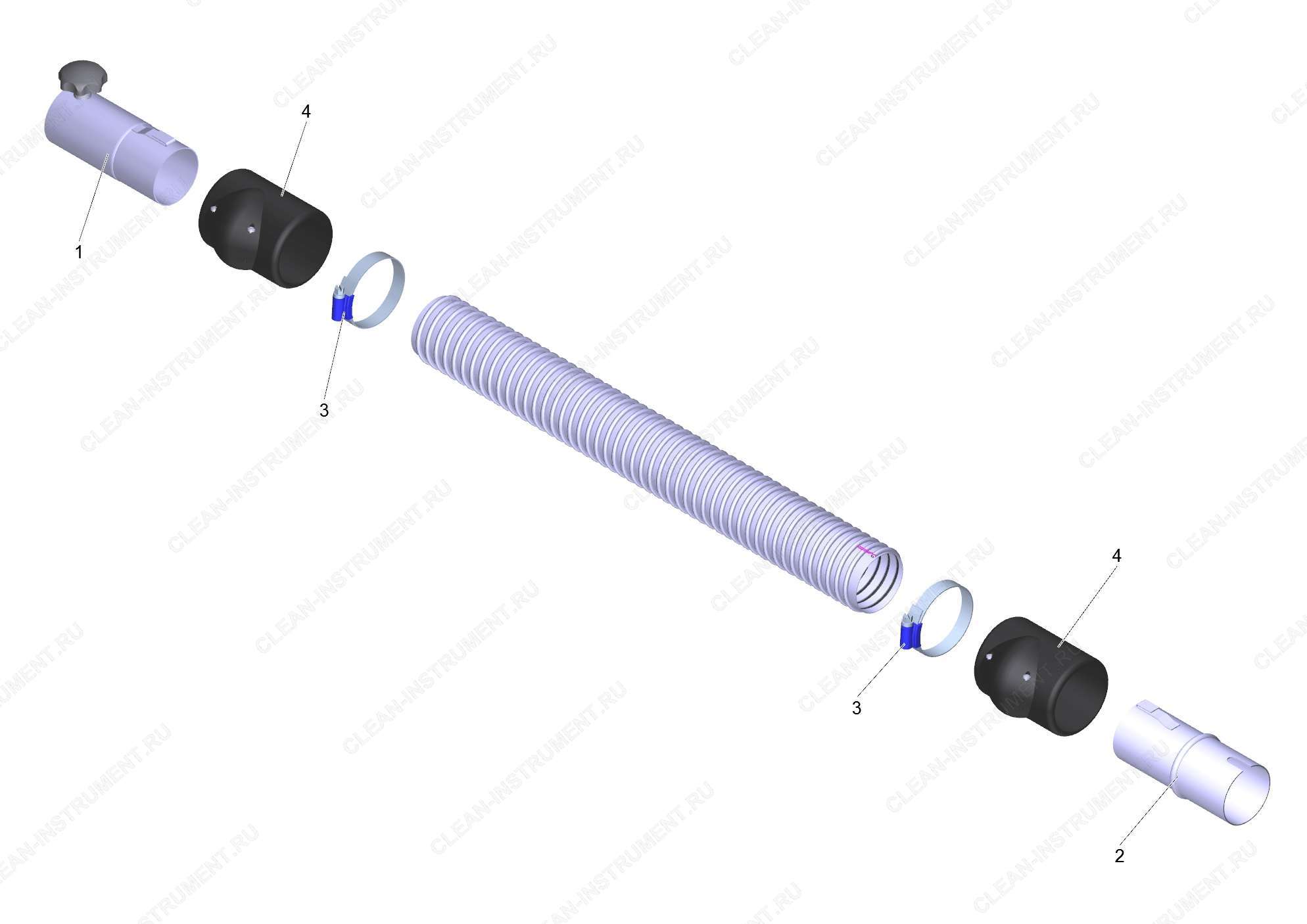 Удлинительный шланг ME-PU el. DN52 5m (6.907-321.0)