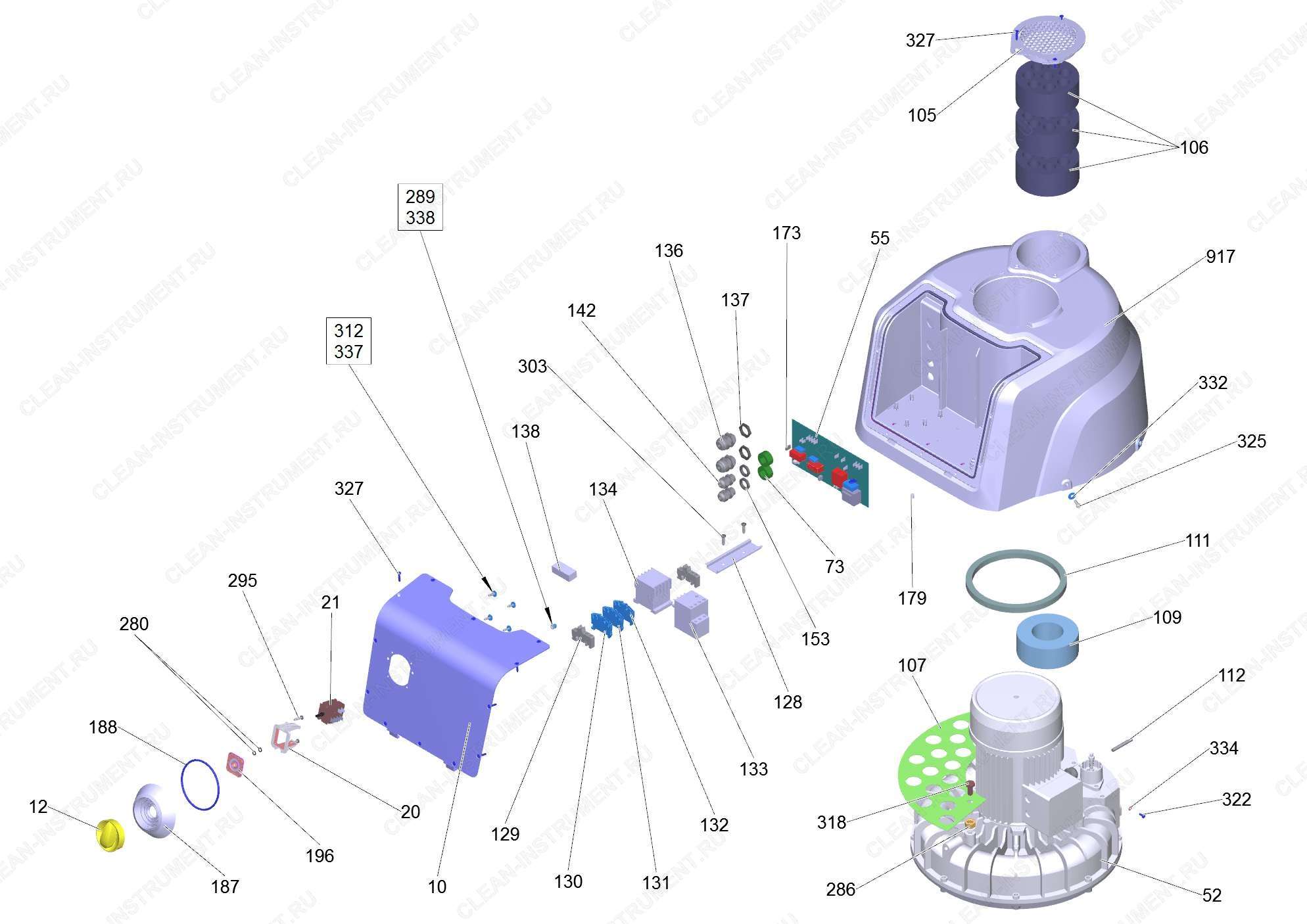 Перечень запасных деталей IVC 60/30 Tact