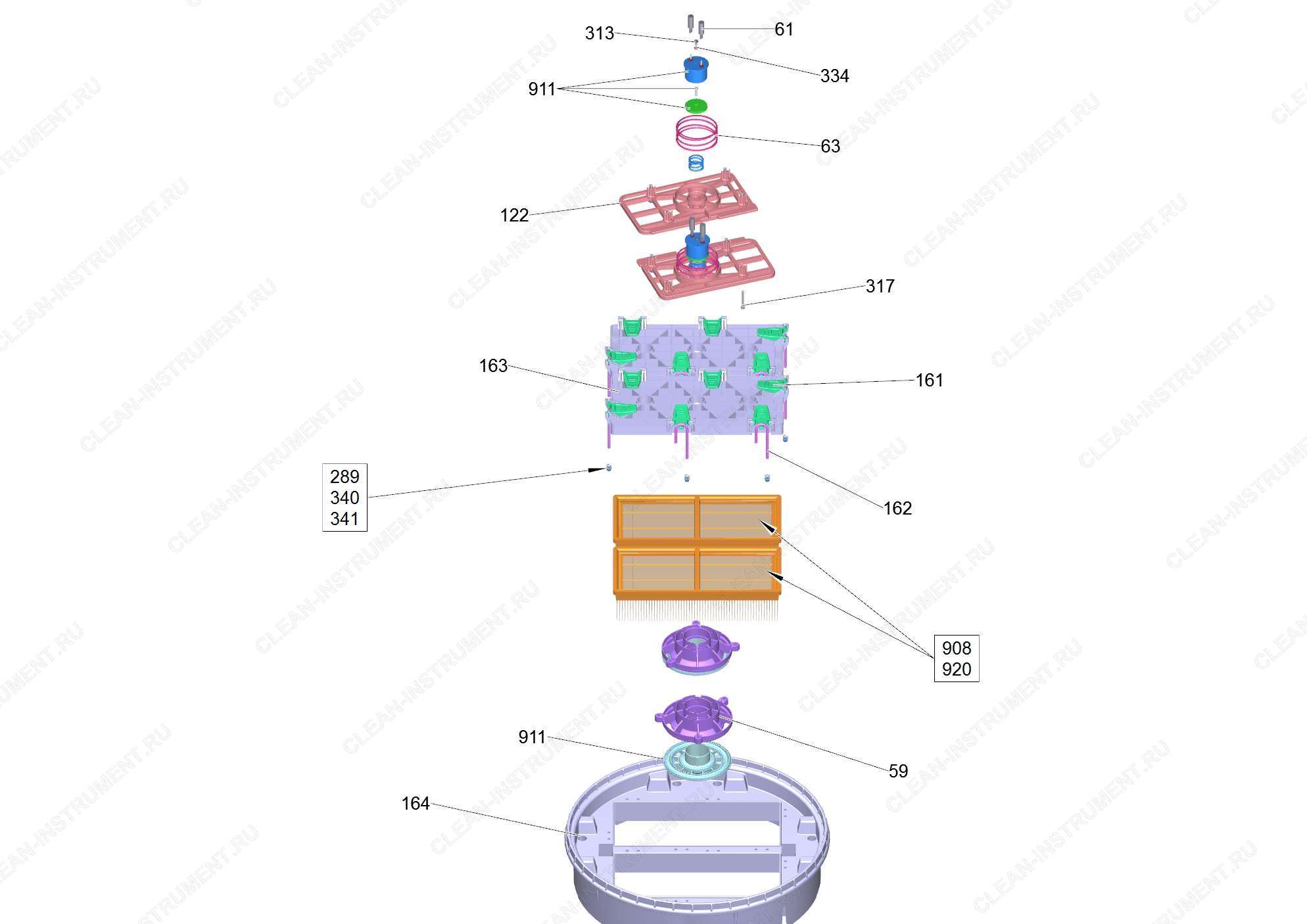 Перечень запасных деталей IVC 60/30 Tact