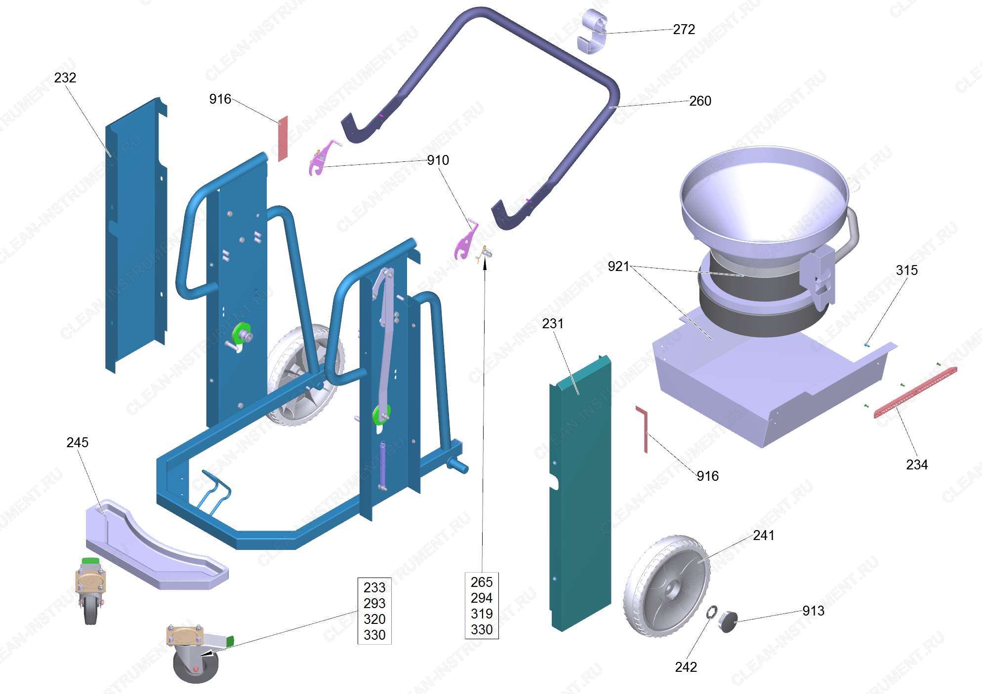 Перечень запасных деталей IVC 60/30 Tact