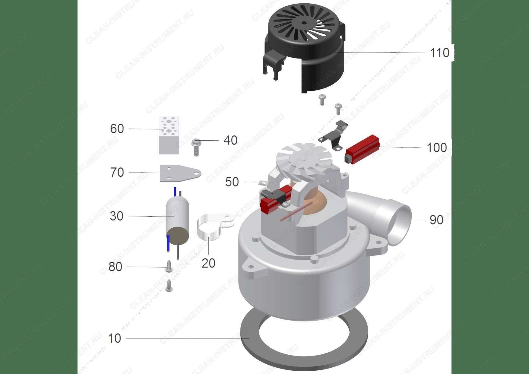 Воздуходувка комплектный EKO 86 - 2SR-L1 (9.981-729.0)