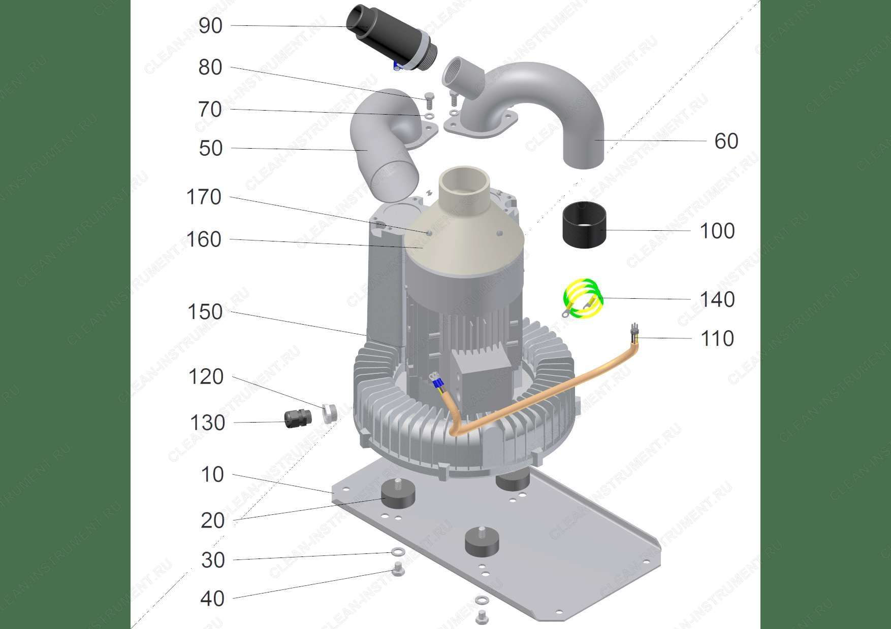 Уплотнитель обходного канала блок 1,5kW (9.986-554.0)