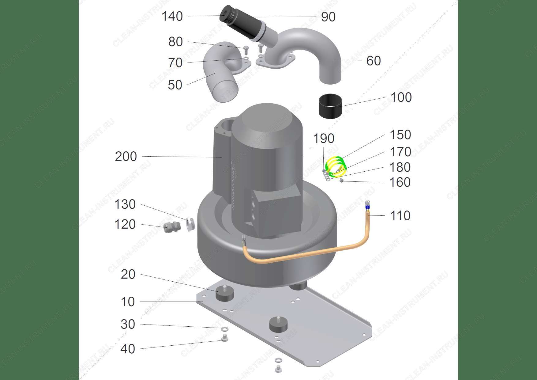 Уплотнитель обходного канала блок 3kW IE (9.983-220.0)