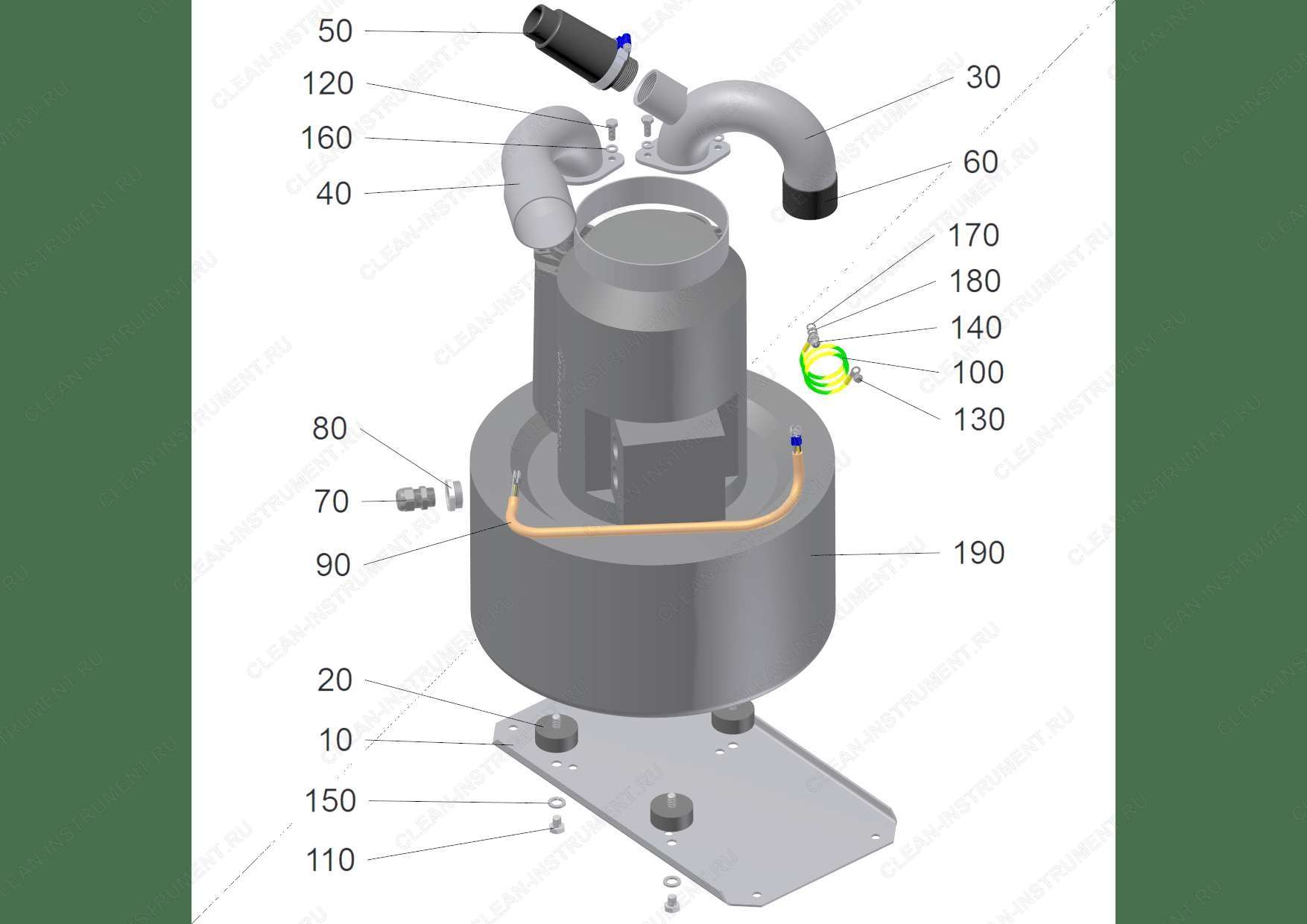 Уплотнитель обходного канала Baugr. 4kW (9.986-716.0)