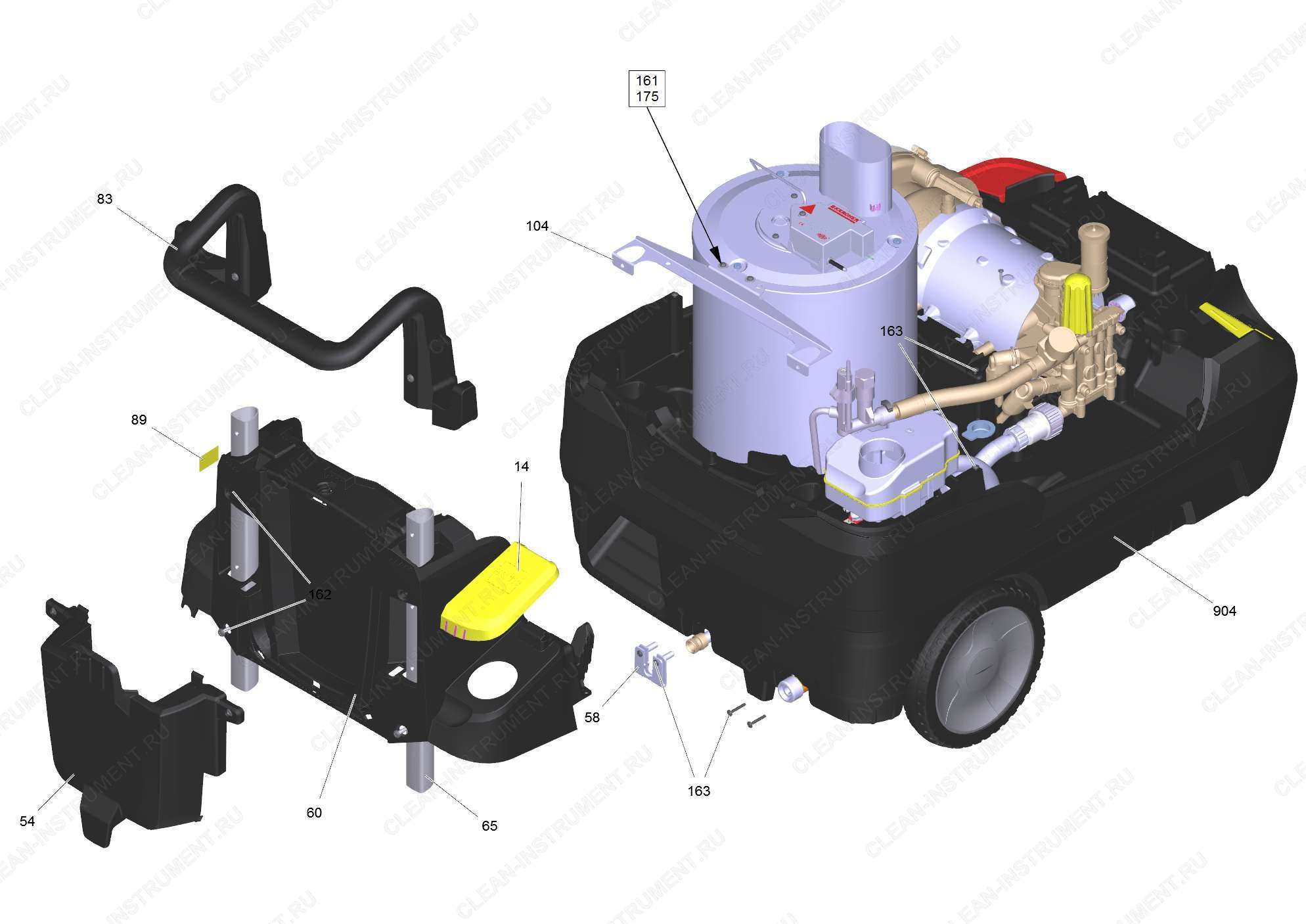 Перечень запасных деталей HDS 6/14 C *EU (5.974-158.0)