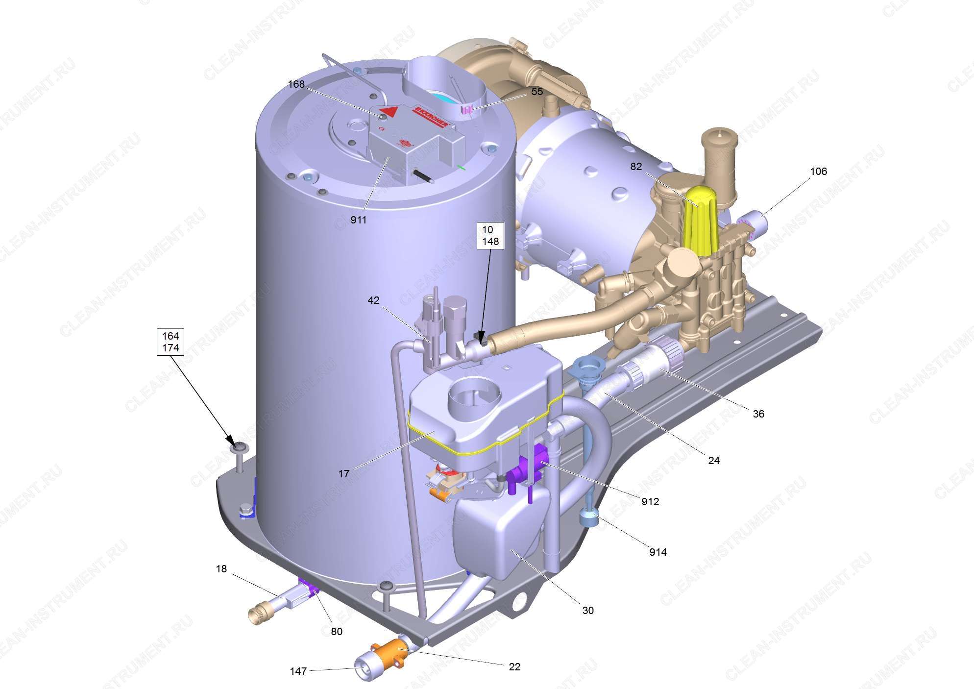 Перечень запасных деталей HDS 7/16 C *EU (5.974-166.0)