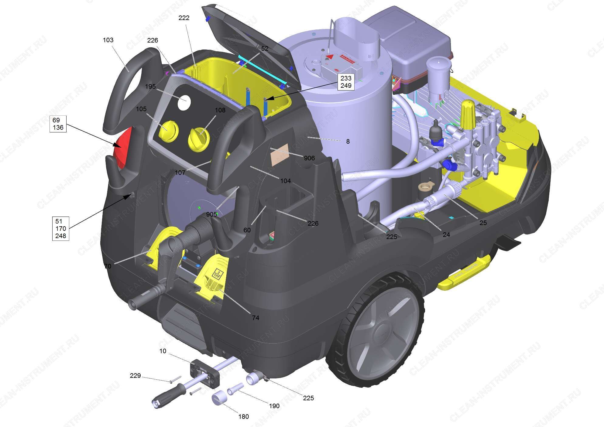 Перечень запасных деталей HDS 12/18-4SX (5.973-969.0)