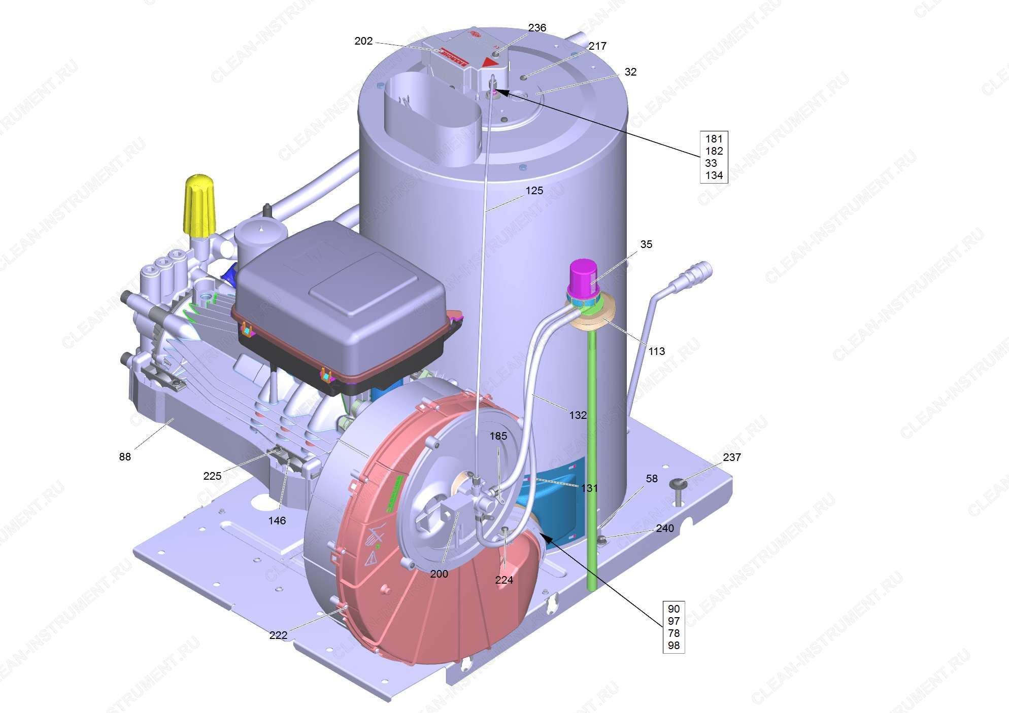 Перечень запасных деталей HDS 12/18-4SX (5.973-969.0)