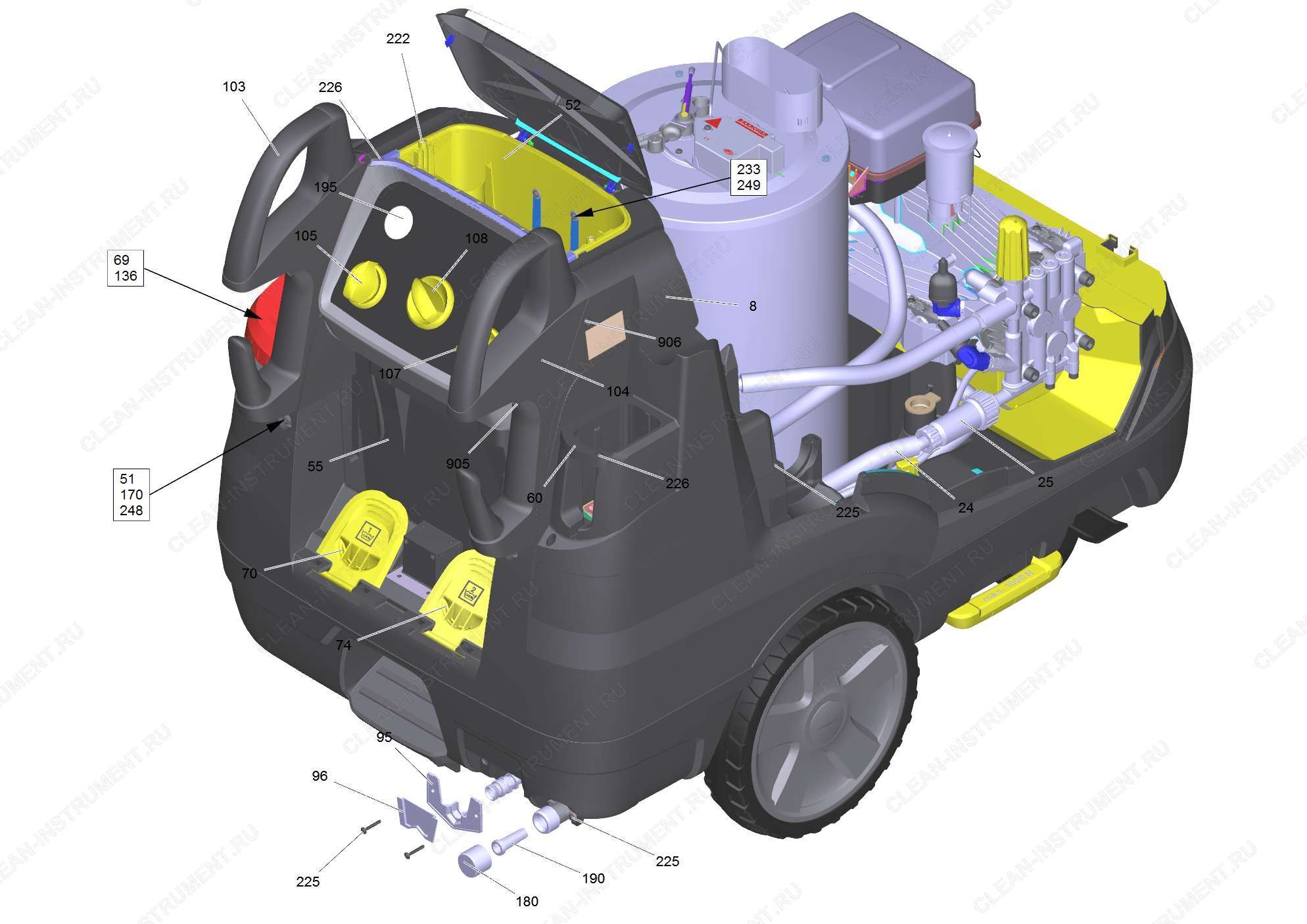 Перечень запасных деталей HDS 13/20-4S * (5.973-970.0)