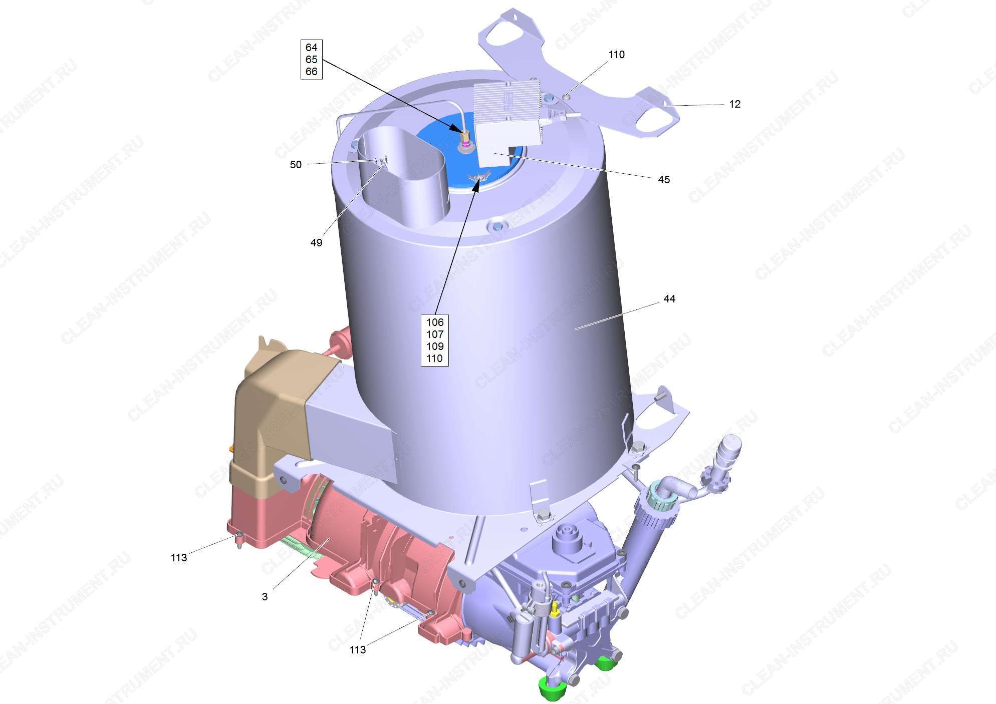 Перечень запасных деталей HDS 5/11 U *EU (5.973-828.0)