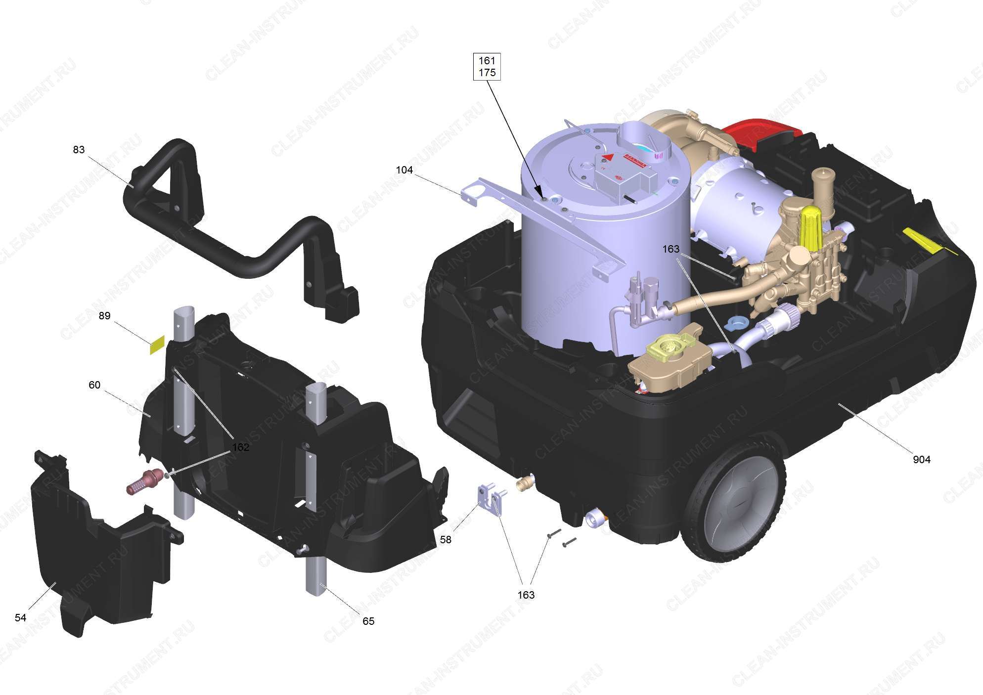 Перечень запасных деталей HDS 7/16 C (5.974-076.0)