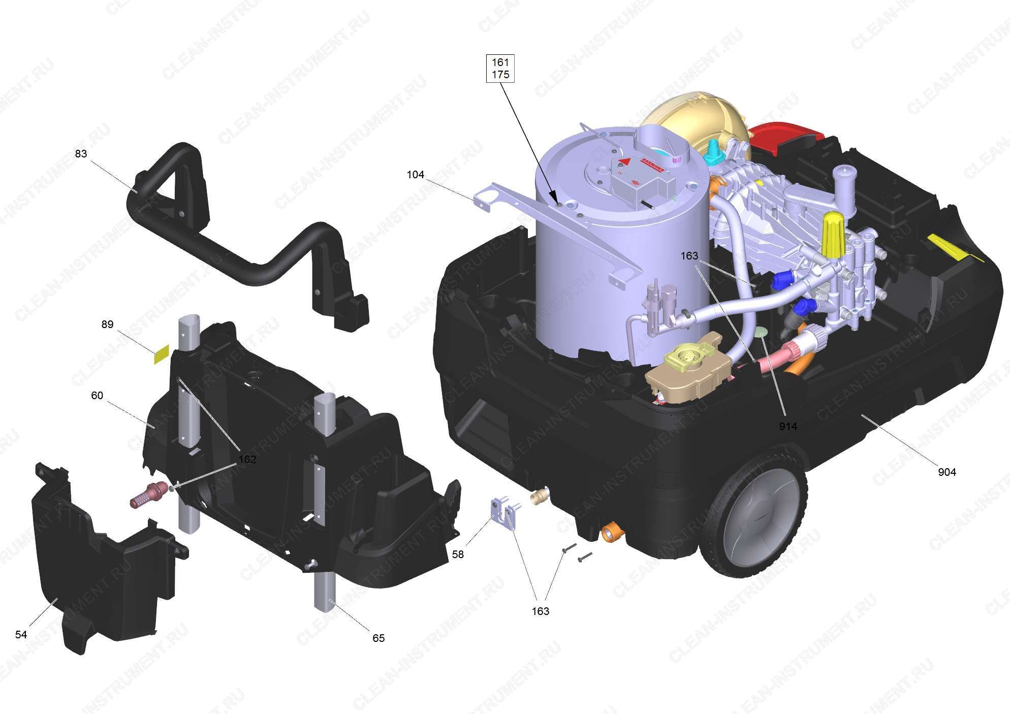 Перечень запасных деталей HDS 7/16-4C Cl (5.974-171.0)