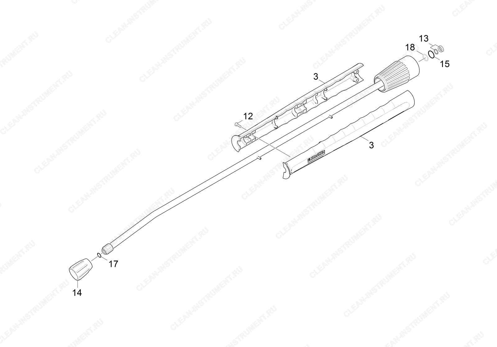 Струйная трубка только для замены 840mm (4.760-663.0)