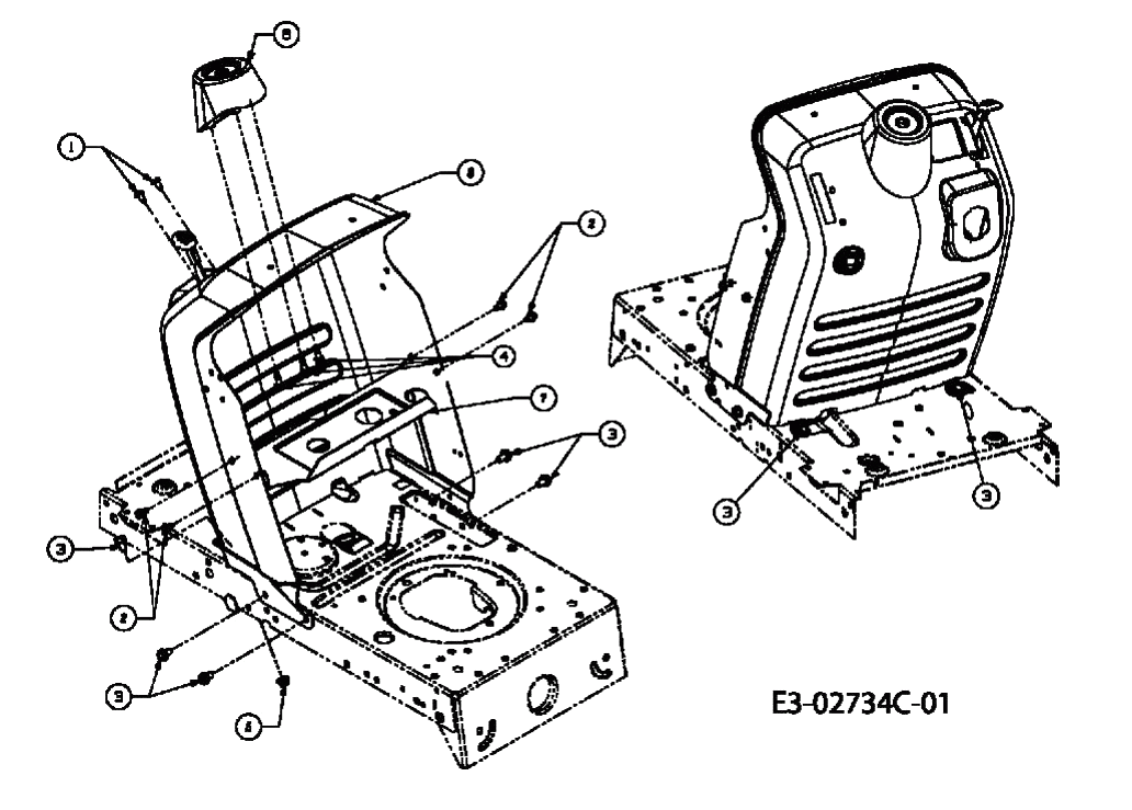 MTD Артикул 13AT793G478 (год выпуска 2008). Приборная панель