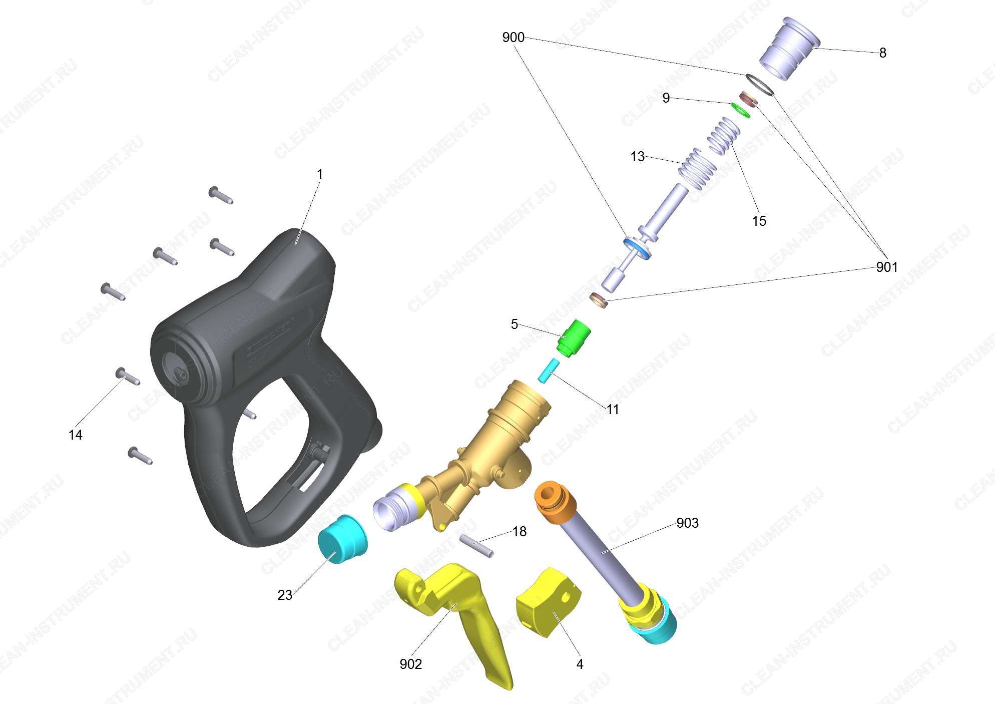 Pучной пистолет-распылитель TR 30MPa 250