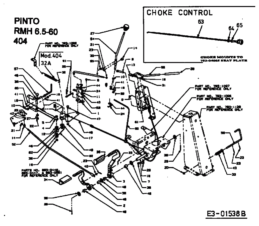 MTD Артикул 13A6064-678 (год выпуска 2001). Управление дросселем, Педали