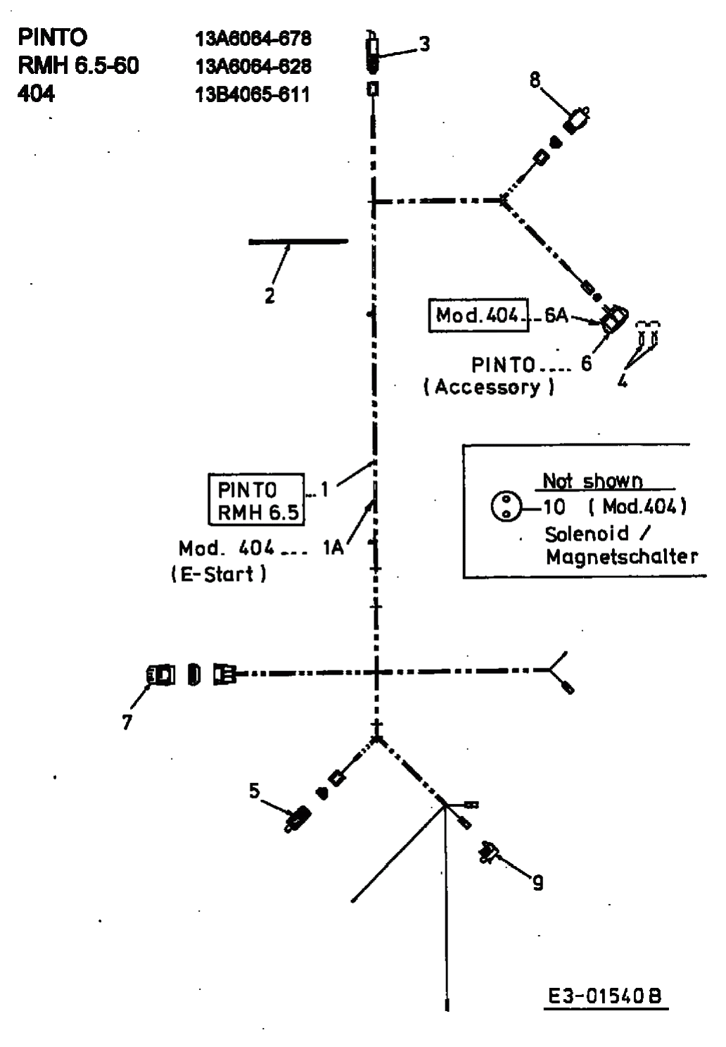 MTD Артикул 13A6064-678 (год выпуска 2001). Электрические детали