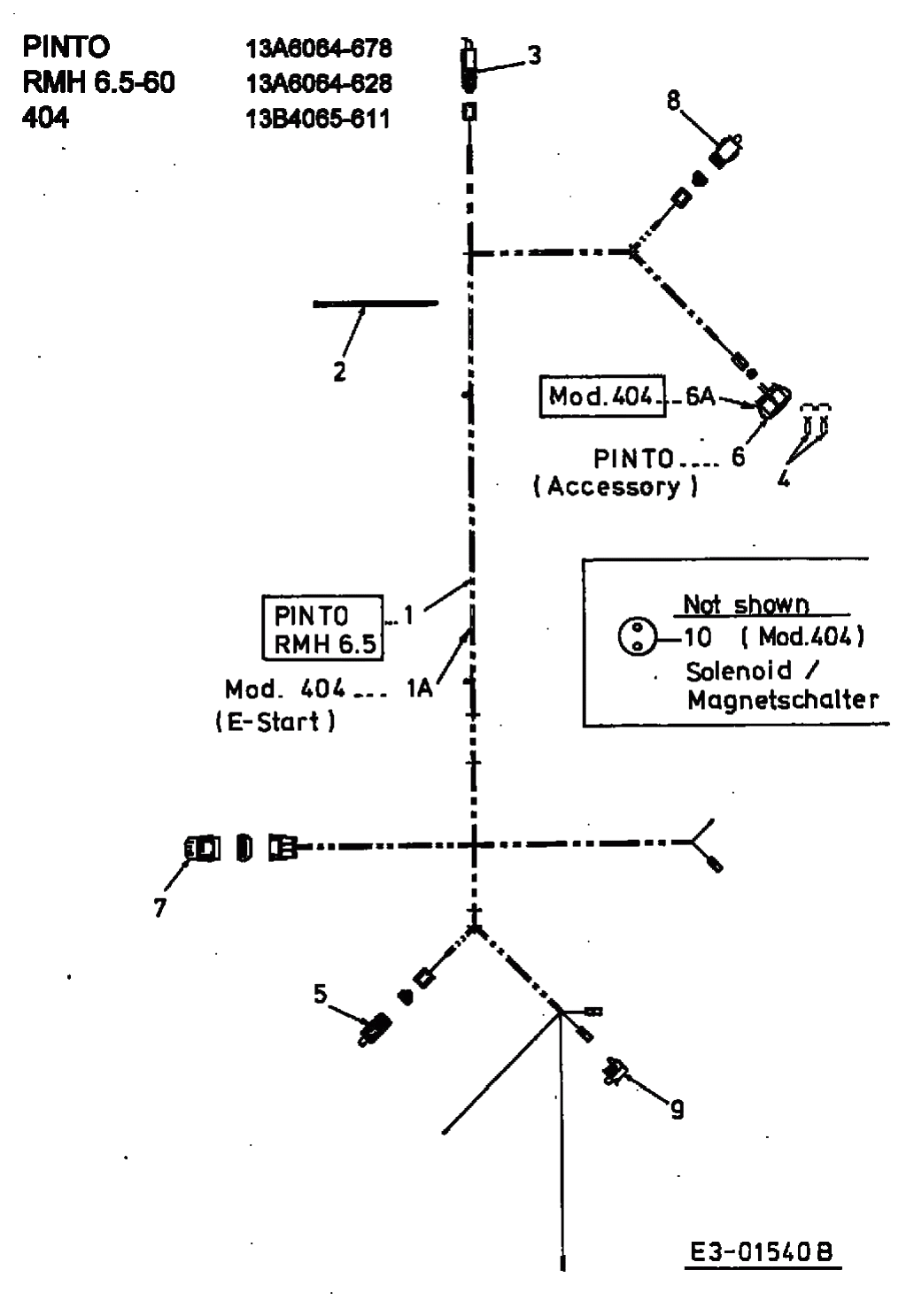 MTD Артикул 13B6064-600 (год выпуска 2002). Электрические детали