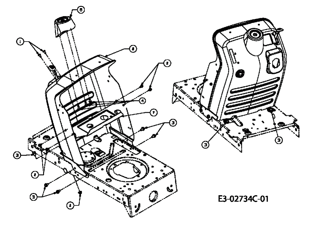 MTD Артикул 13AP793G686 (год выпуска 2008). Приборная панель