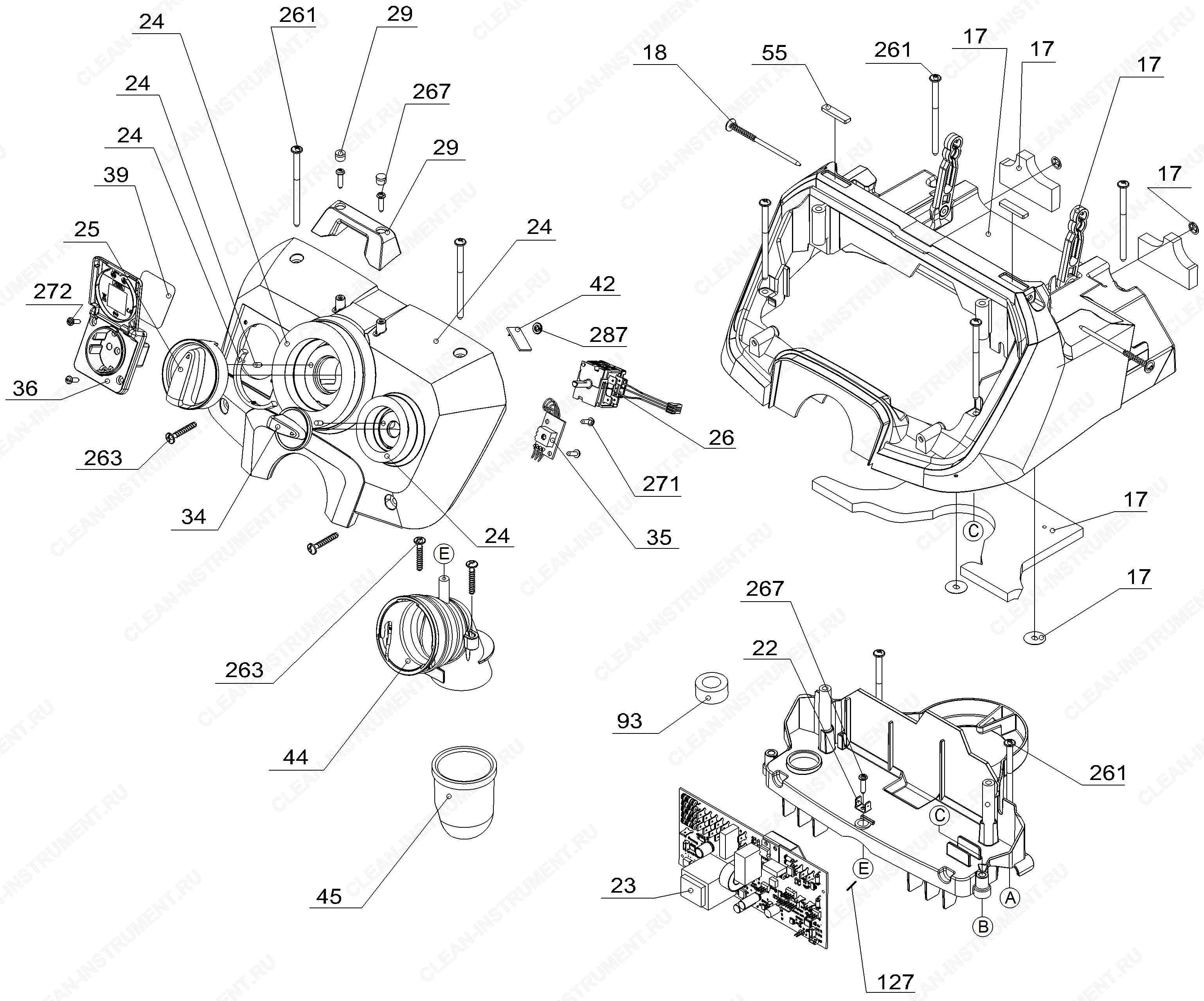 Перечень запасных деталей NT 40/1 Tact T (5.974-428.0)