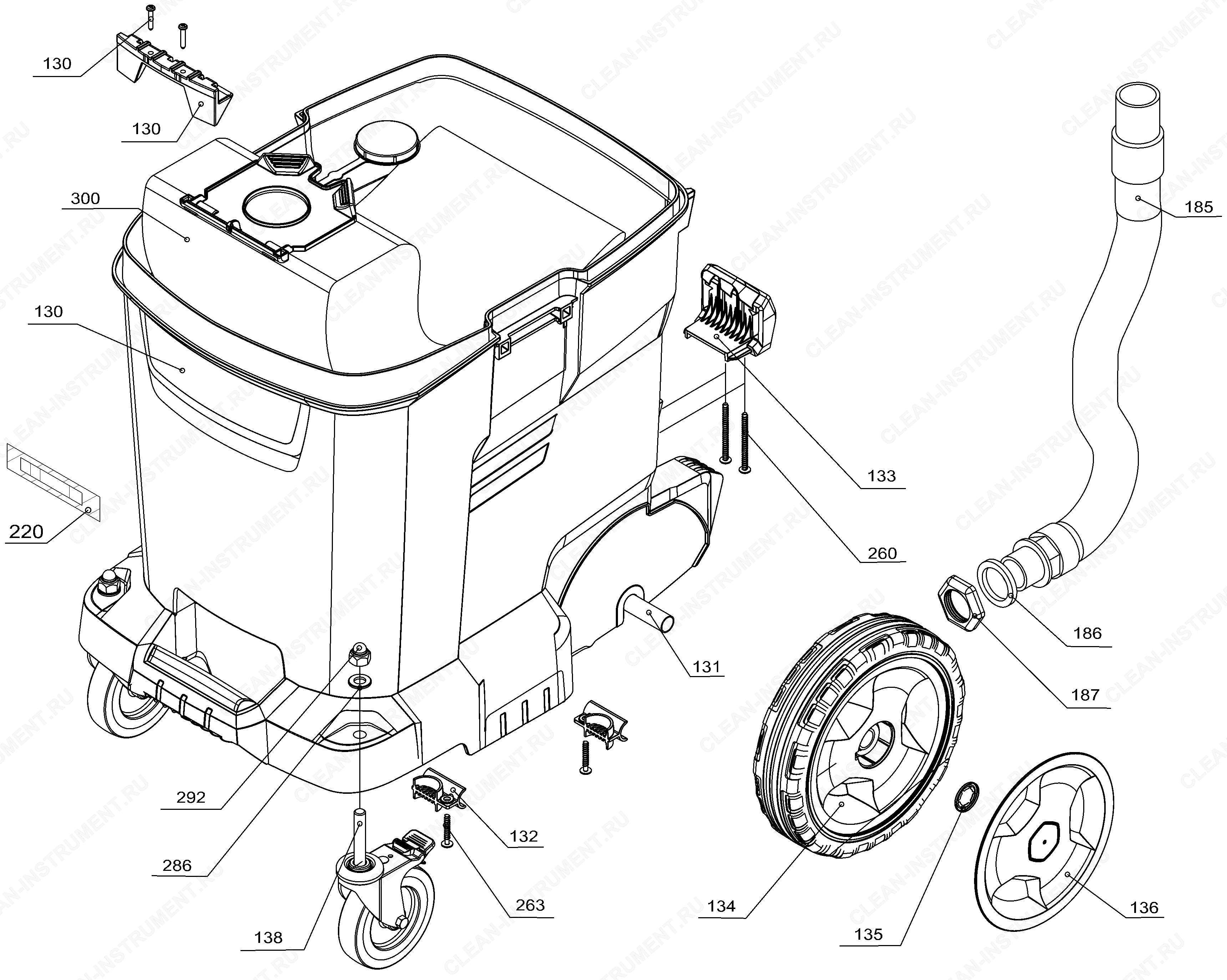 Перечень запасных деталей NT 50/1 Tact T (5.974-429.0)