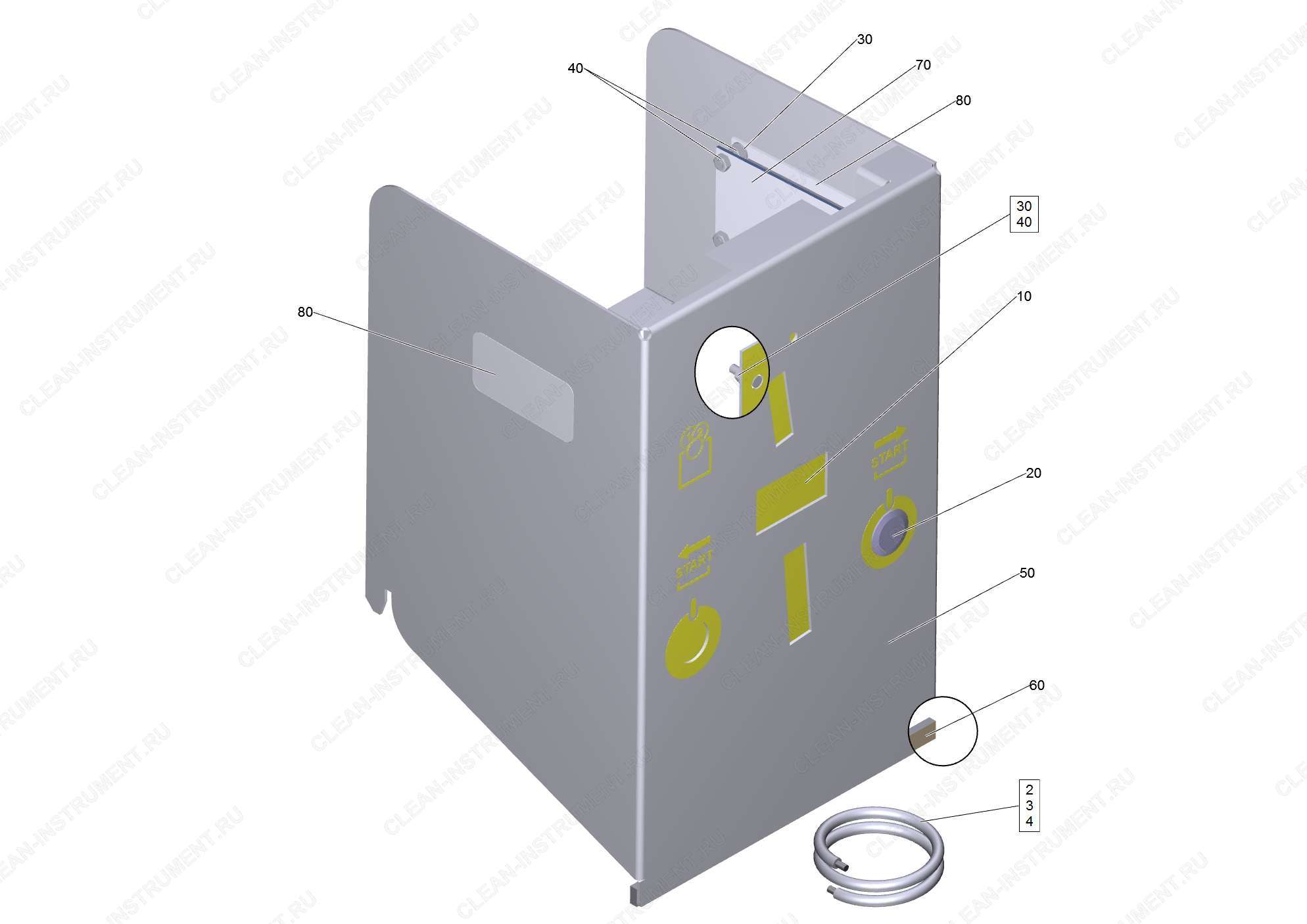 Фасад микропереключатель 1 T RAL 9006