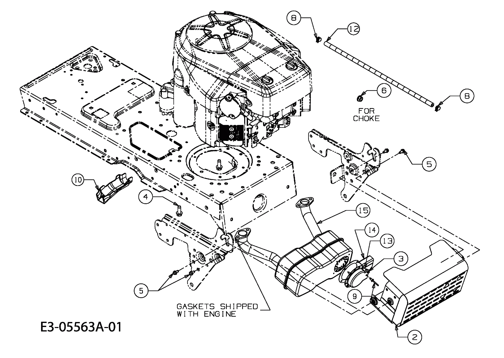 MTD Артикул 13AI793G686 (год выпуска 2010). Аксессуары двигателя