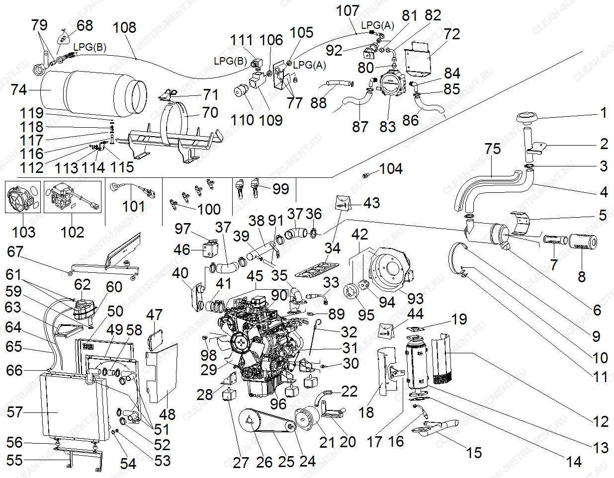 Мотор B300RI LPG *