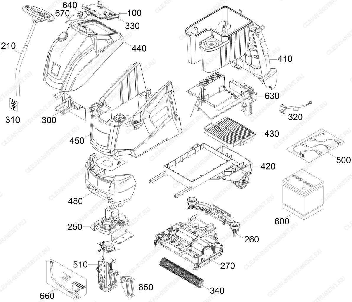 Перечень запасных деталей BR 55/40 RS Bp (5.972-750.0)