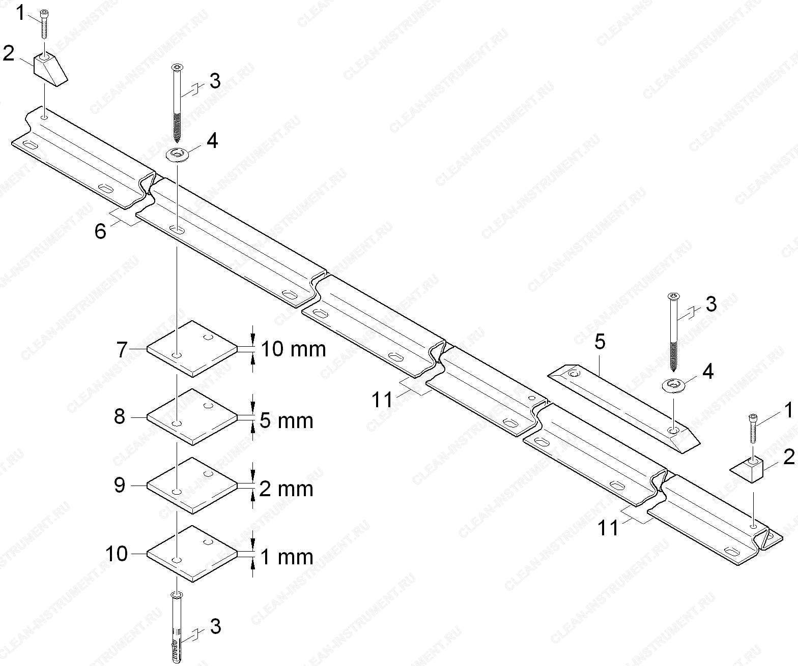 МК рабочие рельсы 2x10m