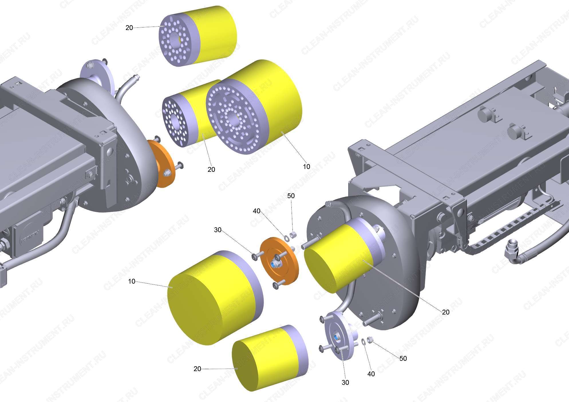 Комплект запасных частей щеток Rawa 2.0 D458 (2.641-419.0)