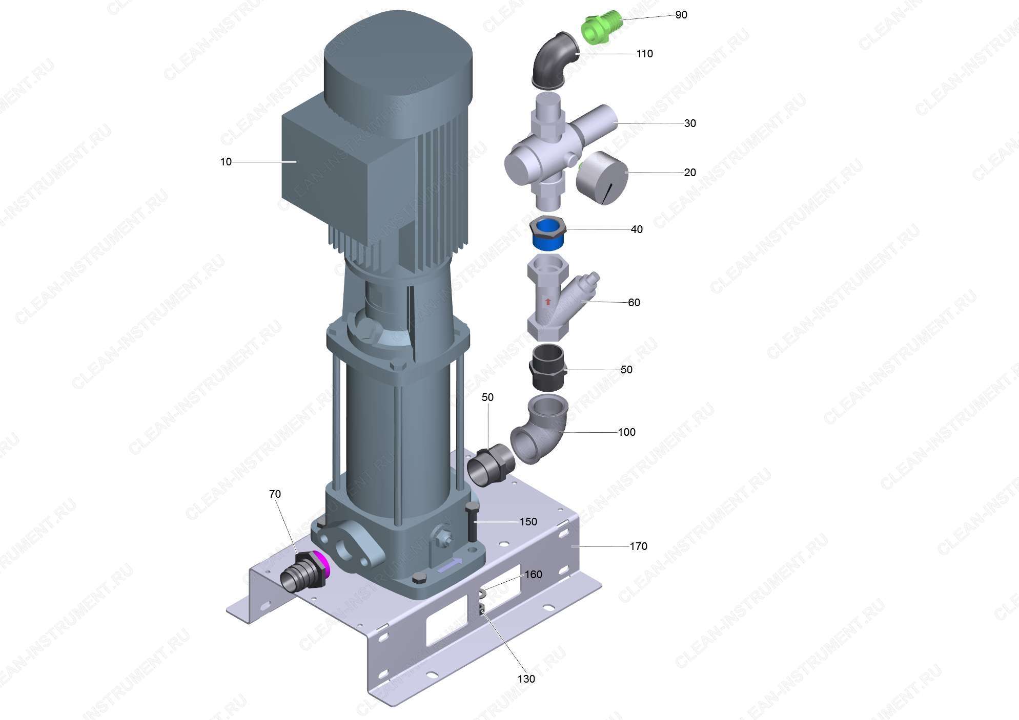 Насос 100/4,8 1,6kW TB