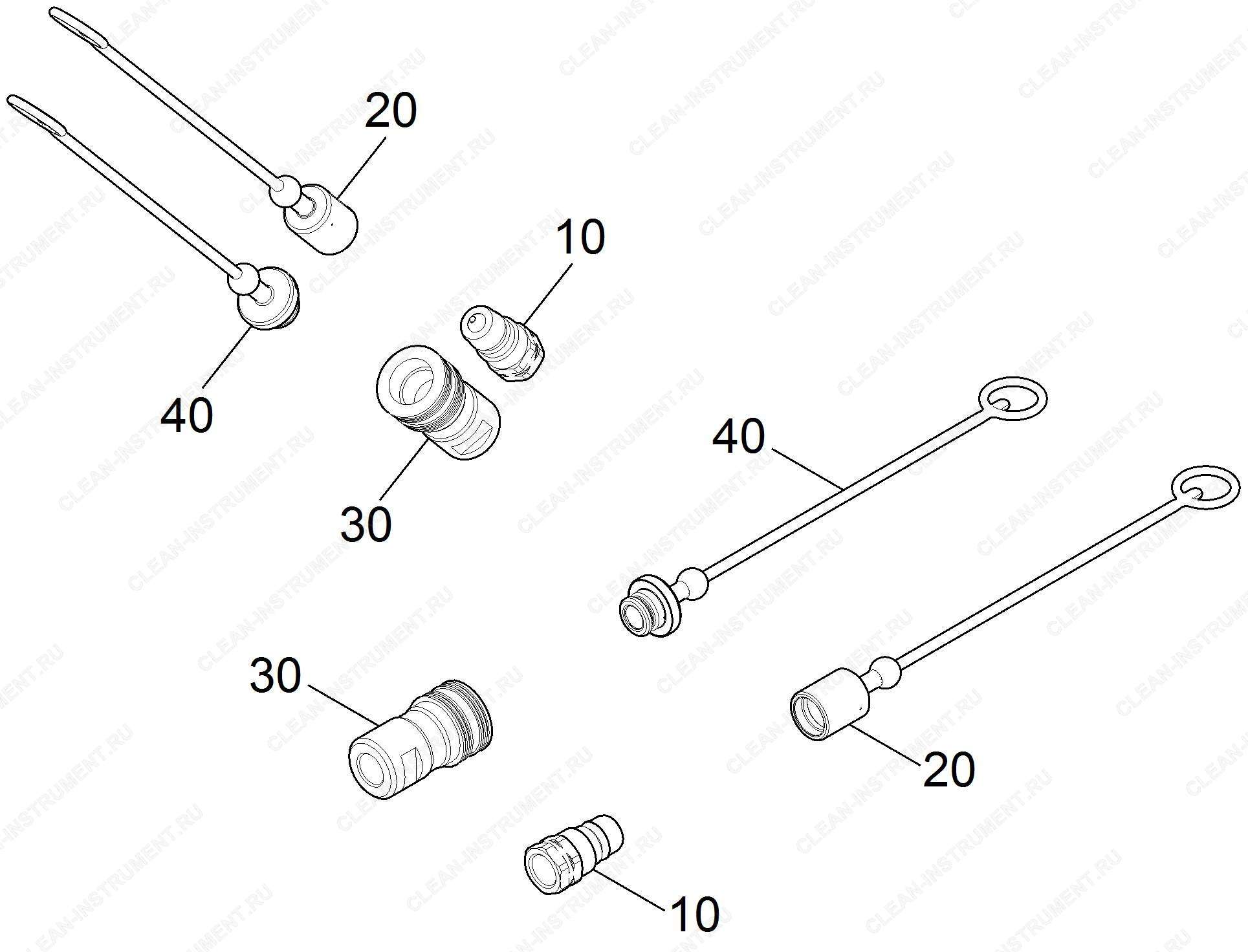 AUX подсоединение Std. 1x DW extra h (2.851-714.7)