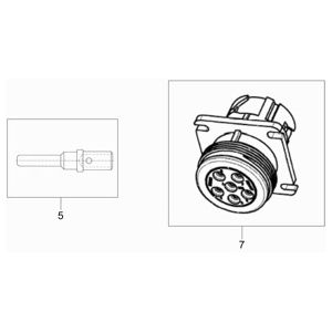 Кабельный ствол electrical PTO позади (4.839-001.0)