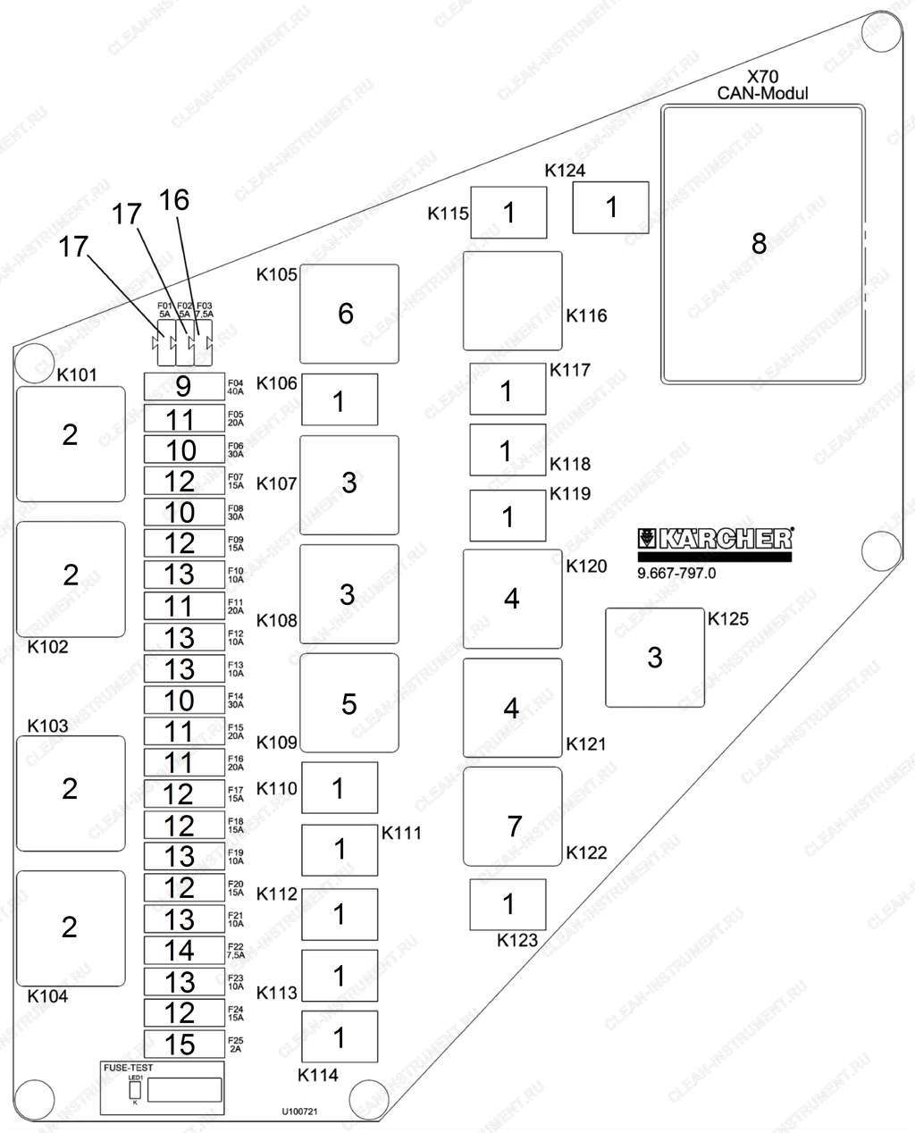 Платина PCB MIC50 (9.667-797.0)