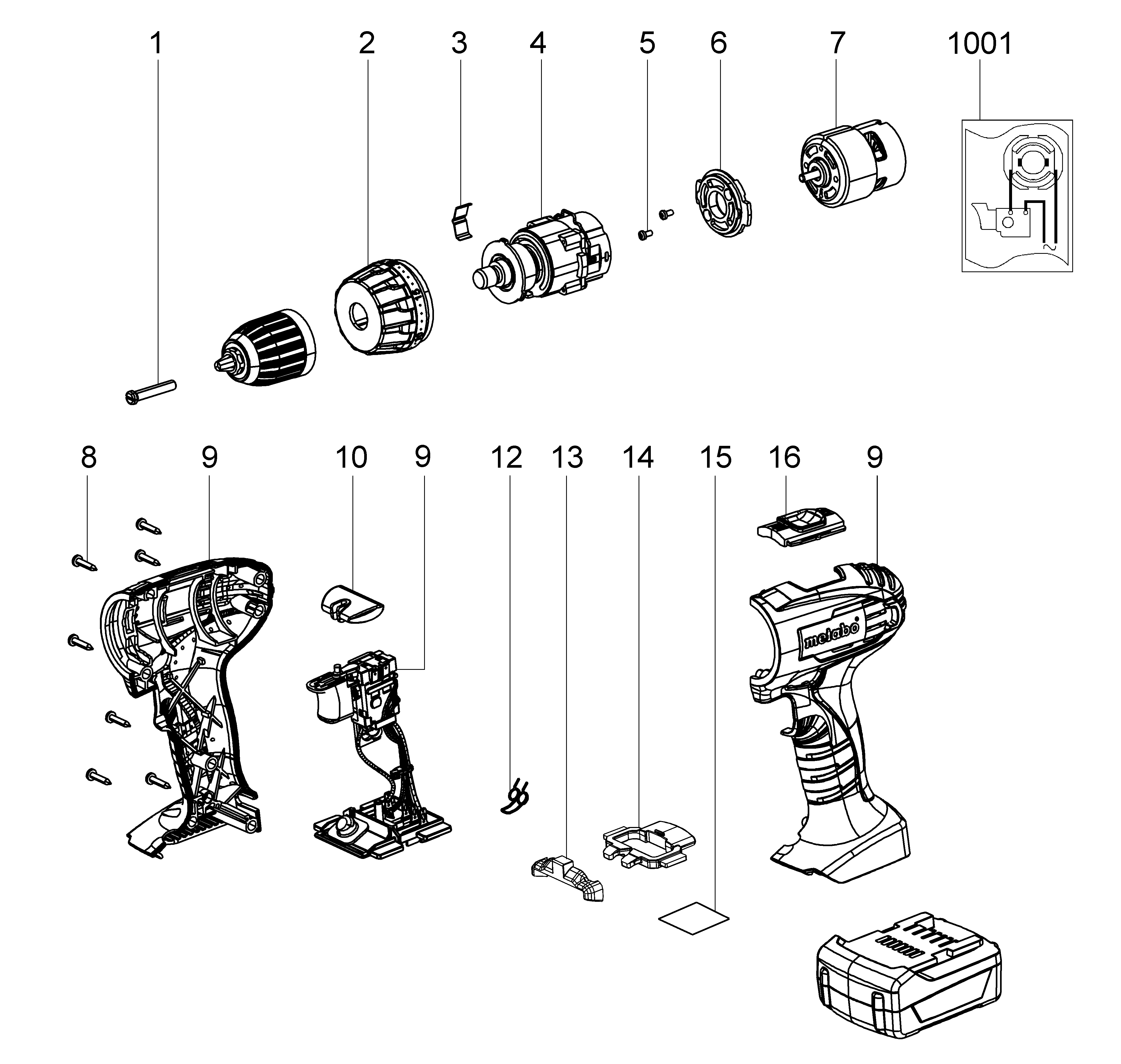 Беспроводные дрели Metabo BS 14.4 Li (02135000)