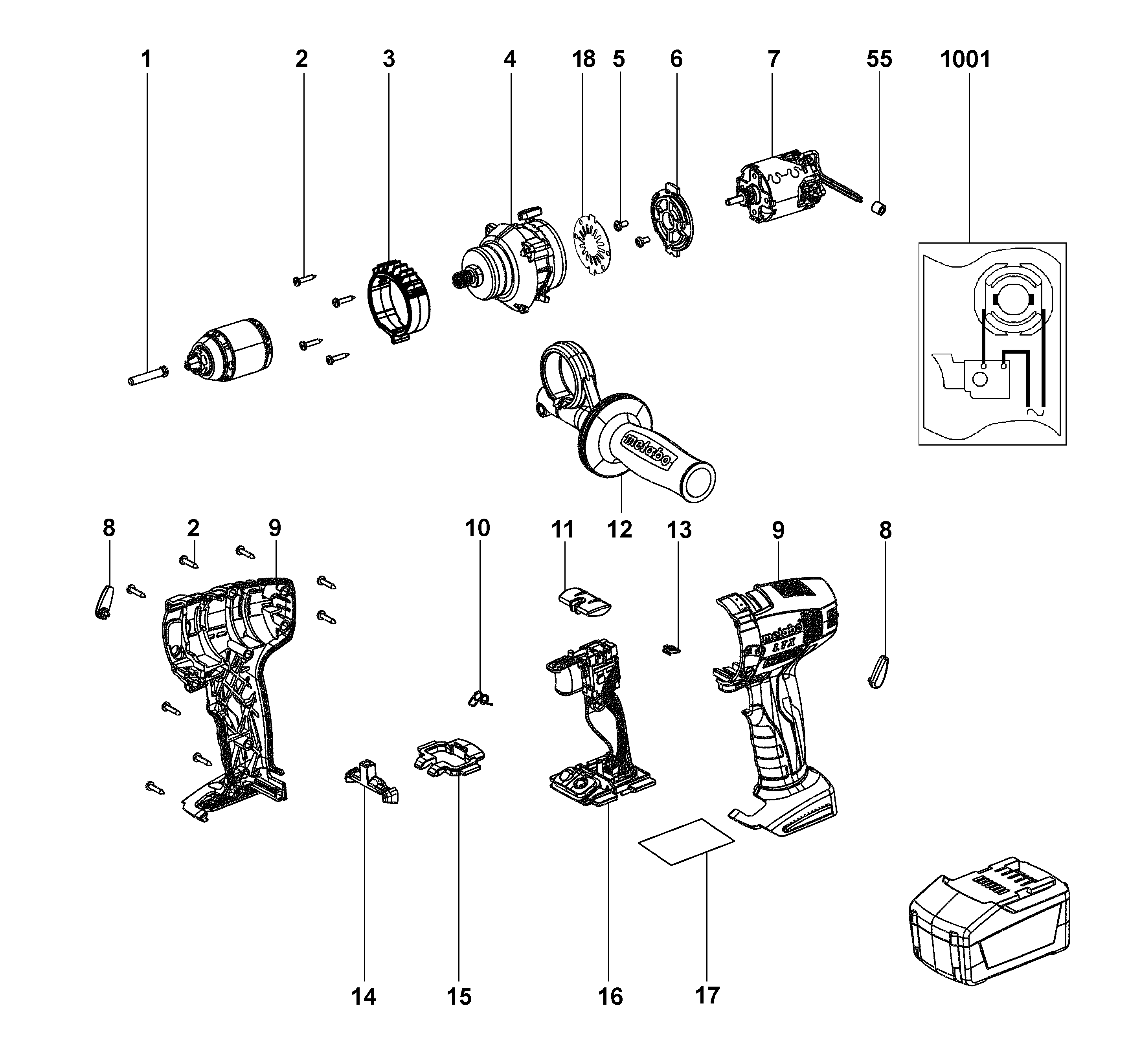 Беспроводные дрели Metabo BS 14.4 LTX Impuls (02143000)