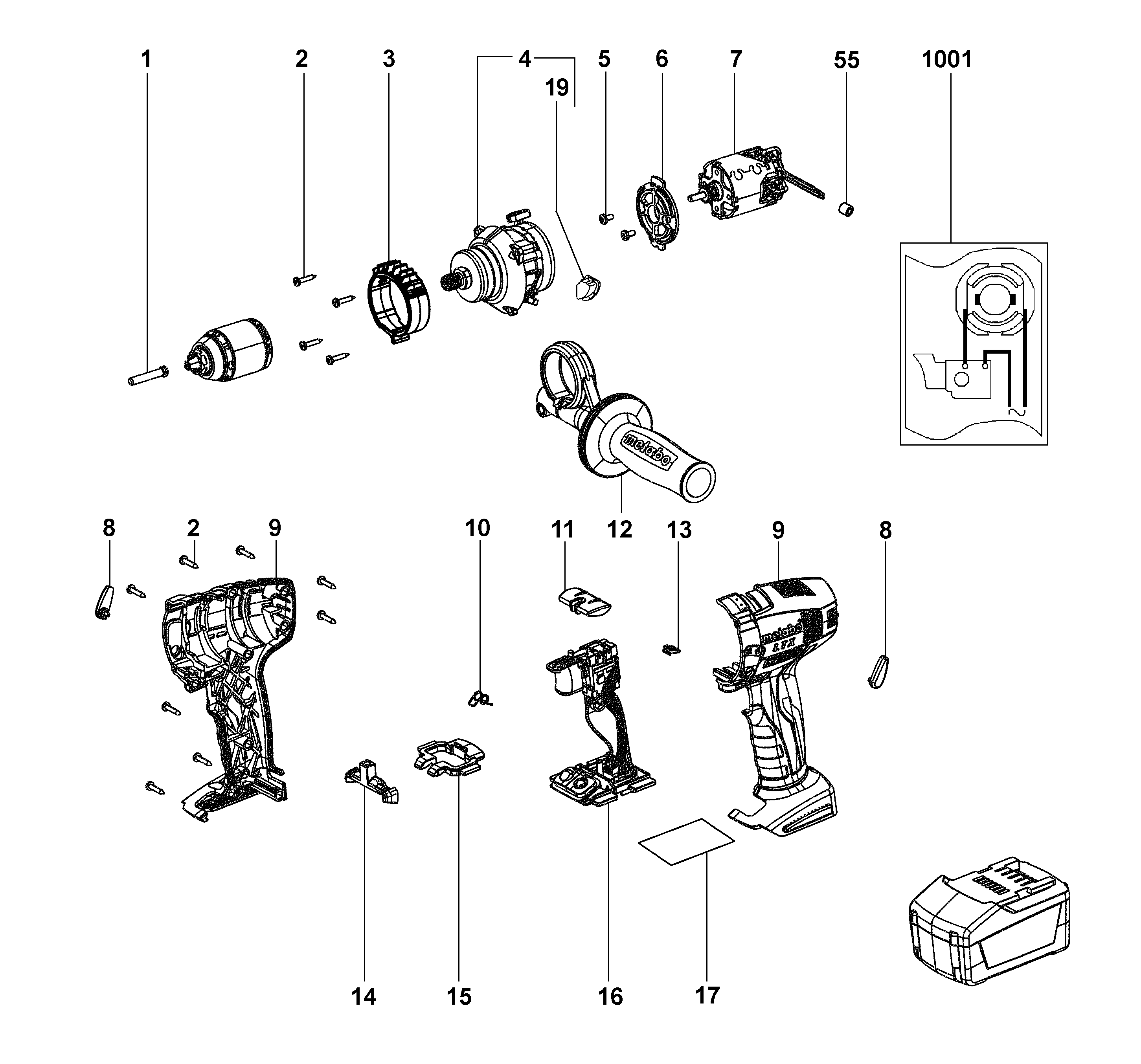 Беспроводные дрели Metabo BS 14.4 LTX Impuls (02143001)