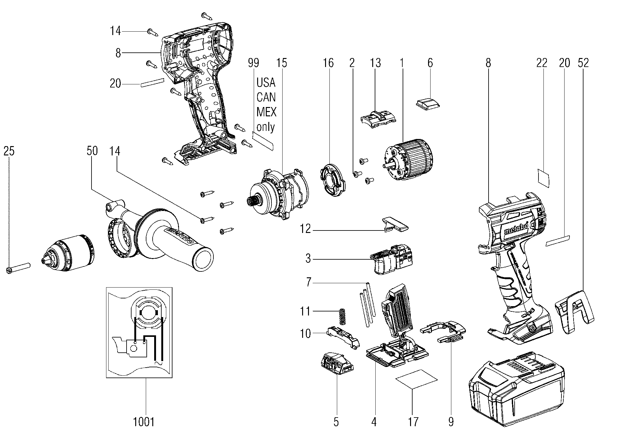 Беспроводные дрели Metabo BS 18 LTX BL Impuls (02241000)