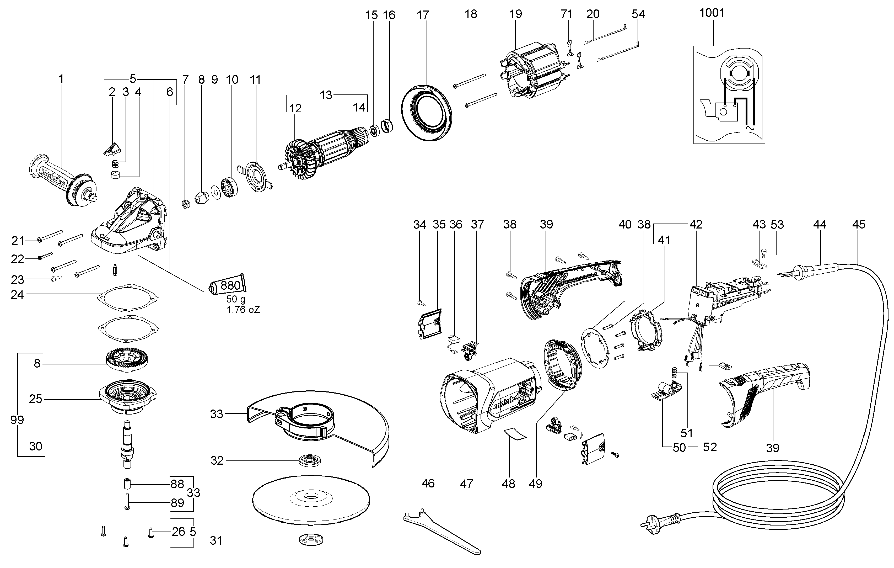 Большие угловые шлифмашины Metabo WE 24-230 MVT (06469000)