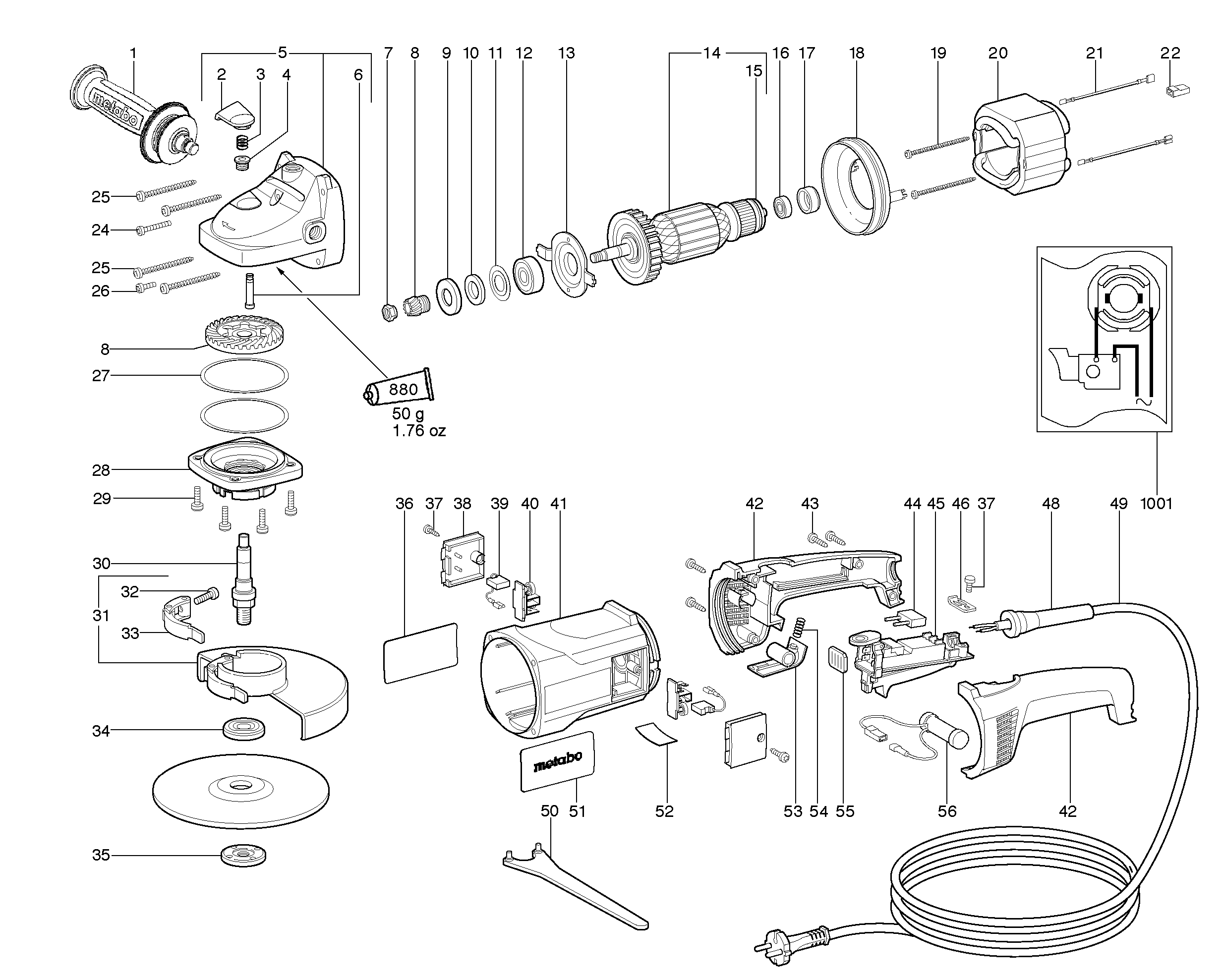 Большие угловые шлифмашины Metabo WX 19-230 (06409000)