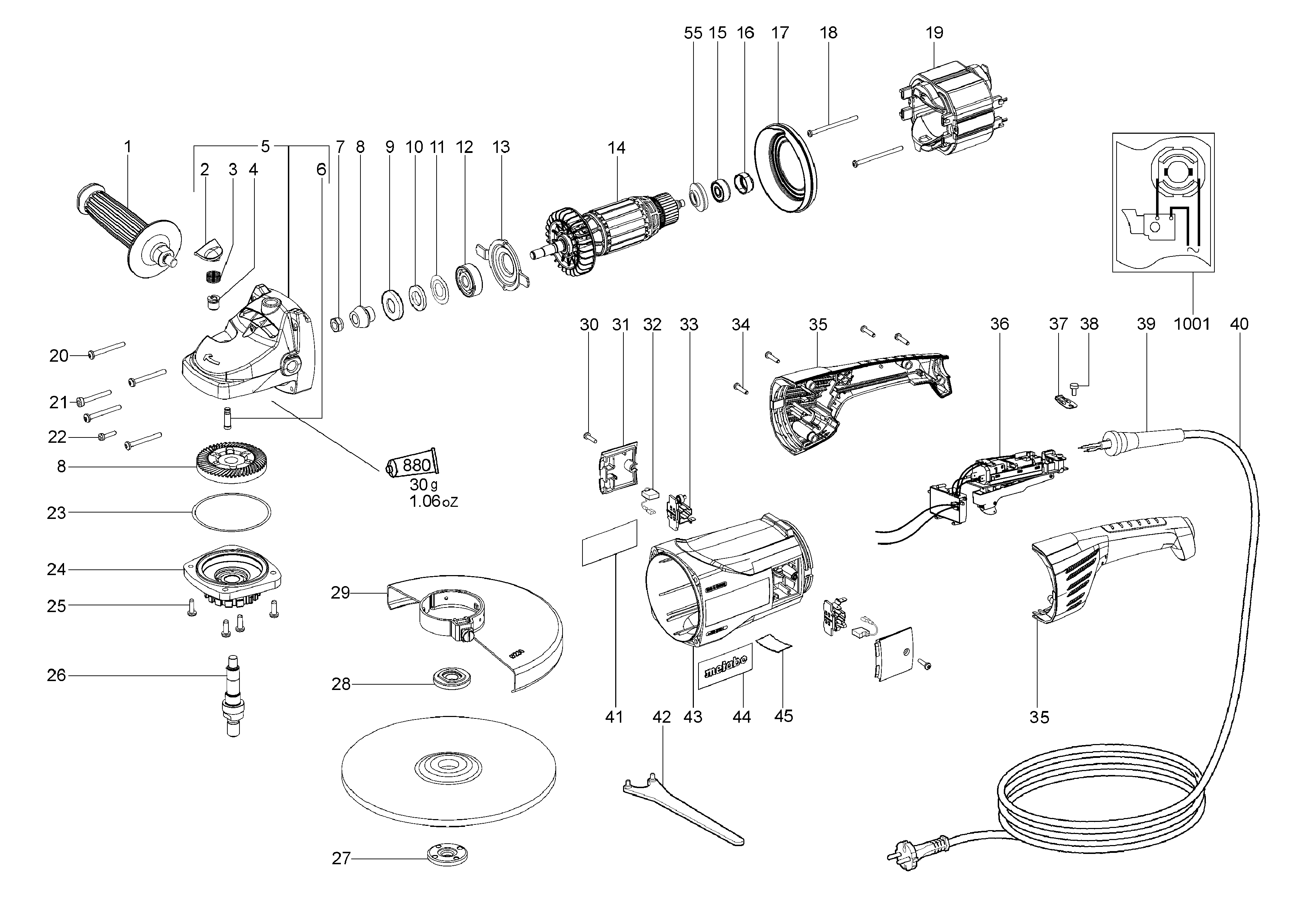 Большие угловые шлифмашины Metabo WX 2000 (06421000)